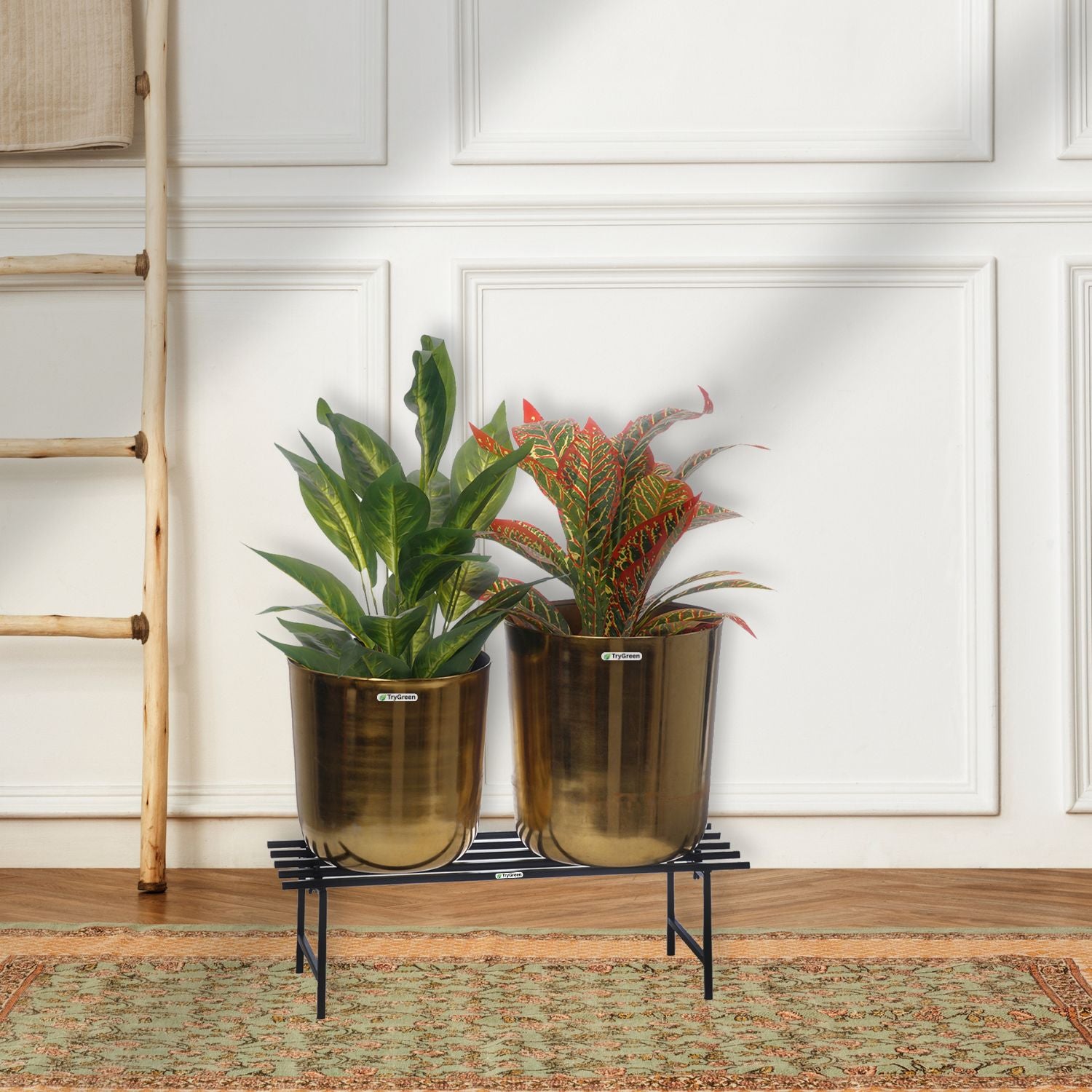 TryGreen Hexa Metal Pot Stands for Planters