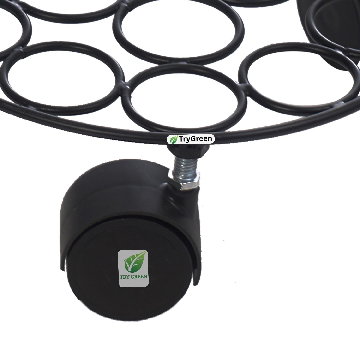 TryGreen Rings Wheel Rolling Plant Stand for Planters