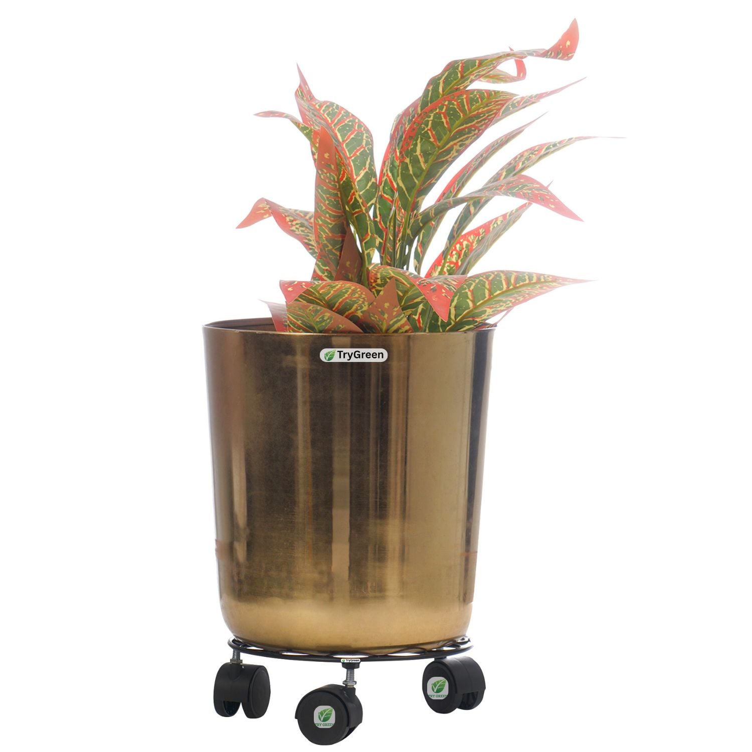TryGreen Rings Wheel Rolling Plant Stand for Planters