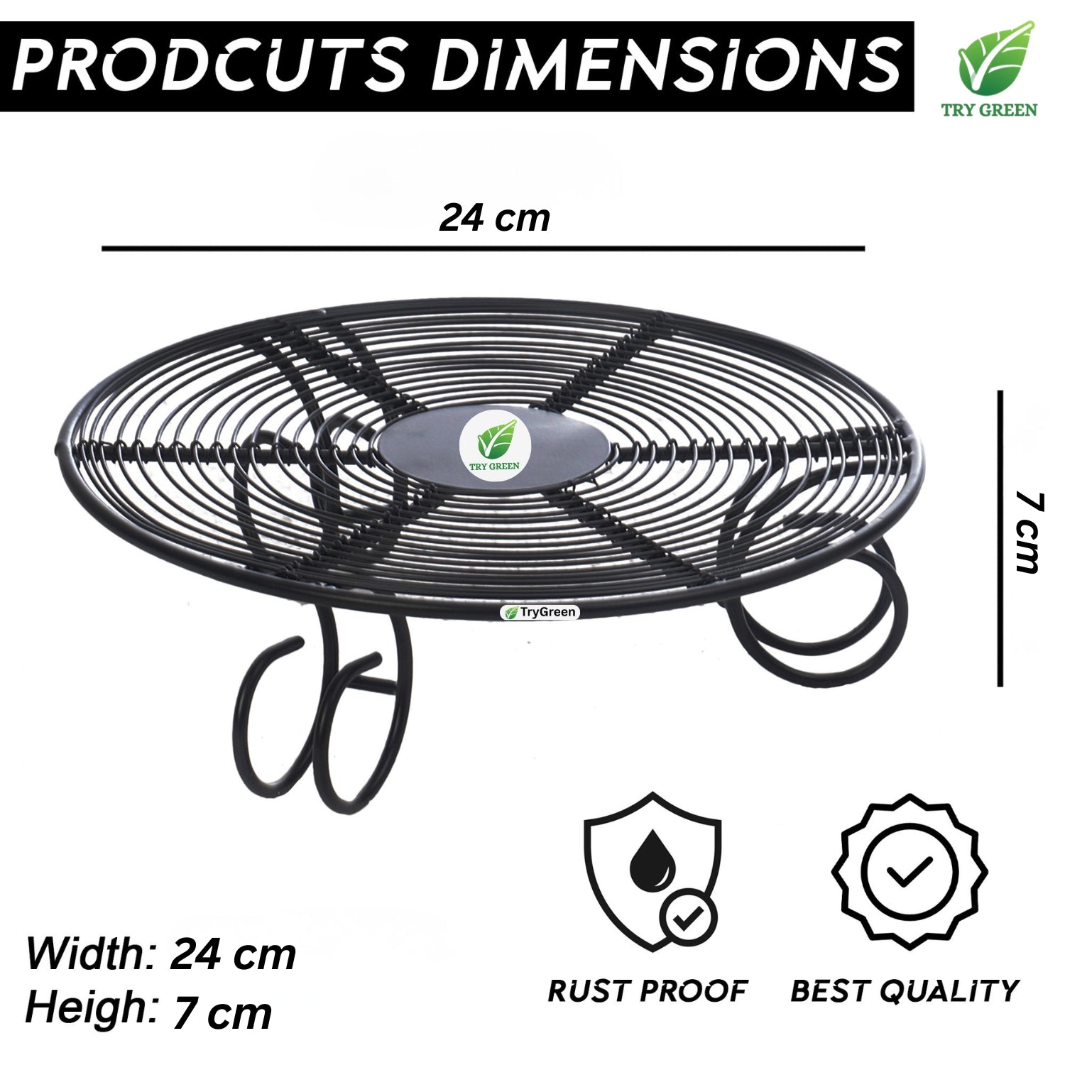 TryGreen Vorn Metal Pot Stands for Planters