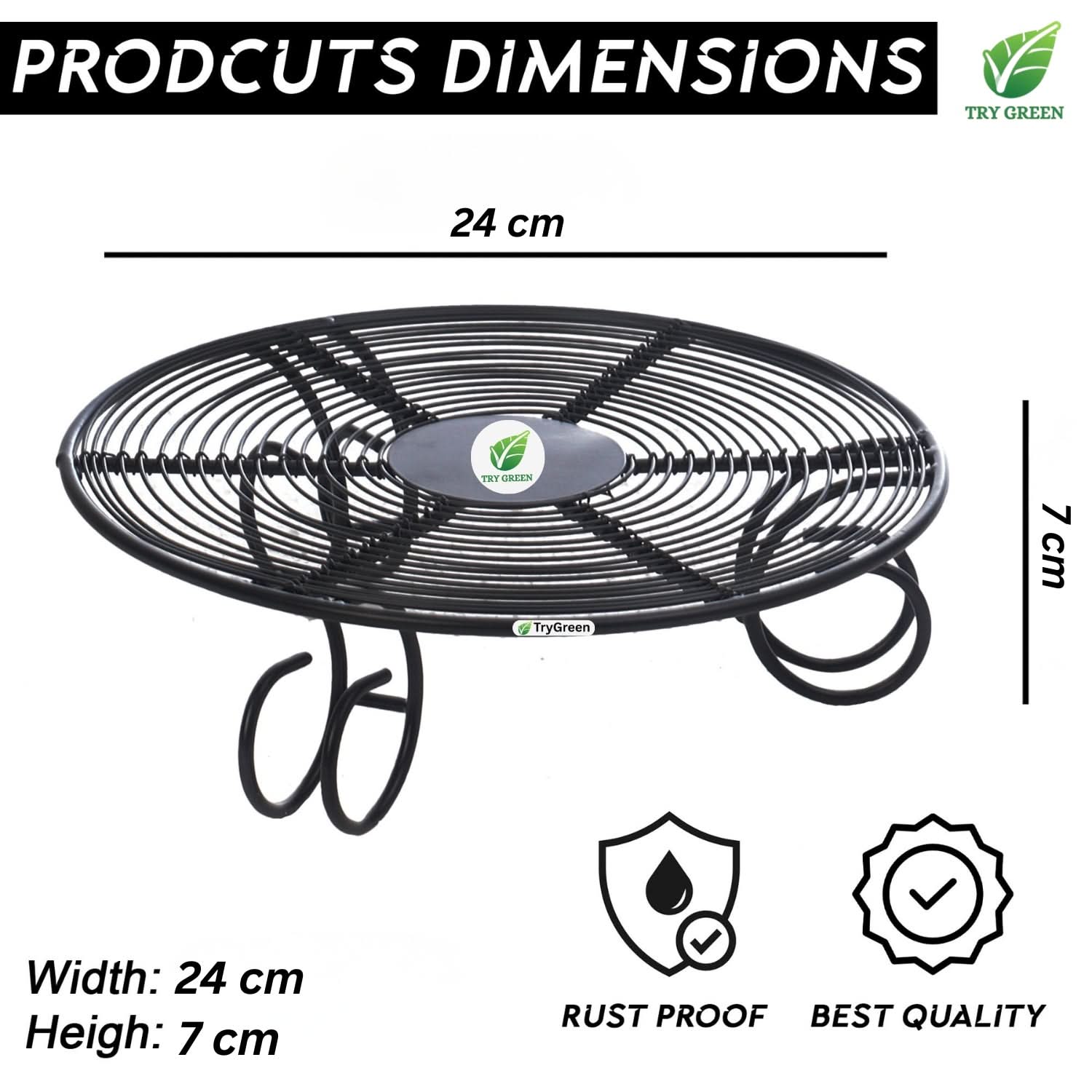 TryGreen Vorn Metal Pot Stands for Planters