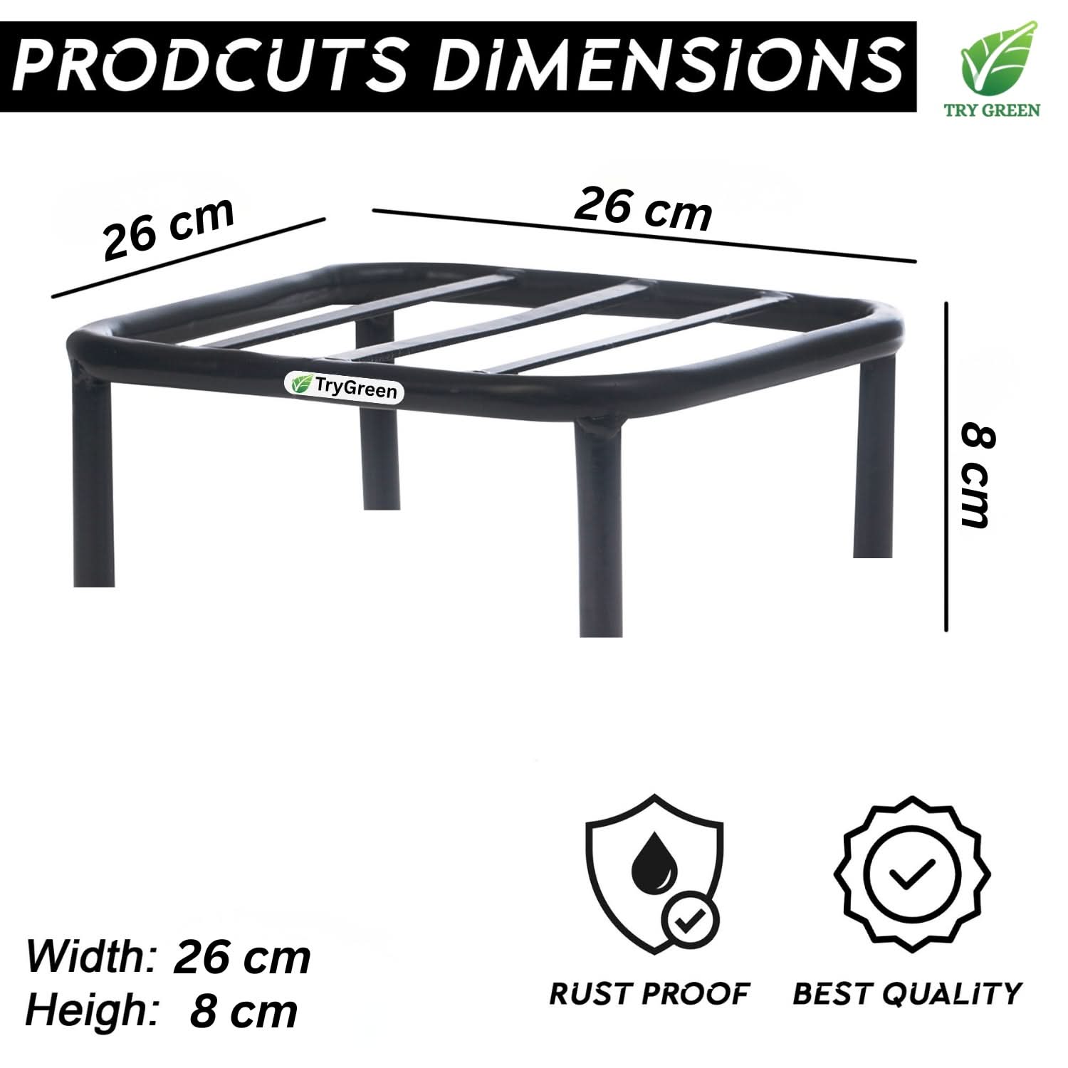 TryGreen Dray Metal Pot Stands for Planters