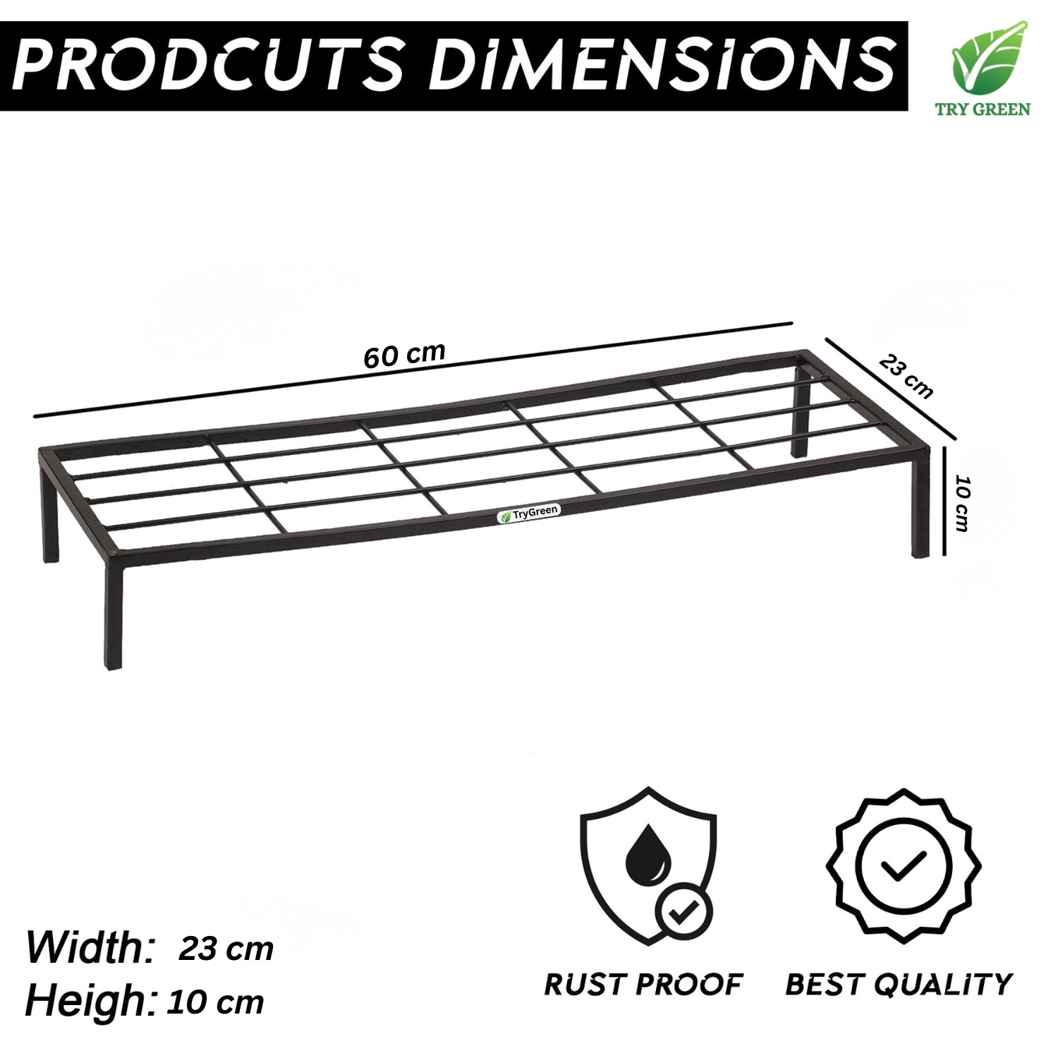 TryGreen Elara Metal Pot Stands for Planters