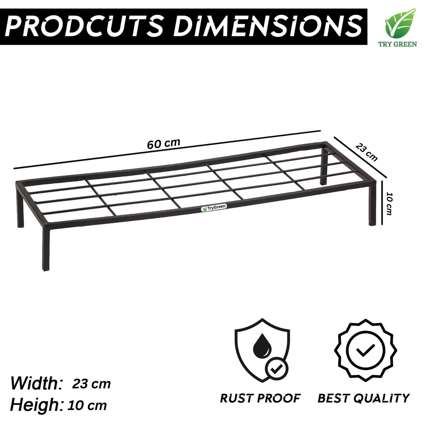 TryGreen Elara Metal Pot Stands for Planters