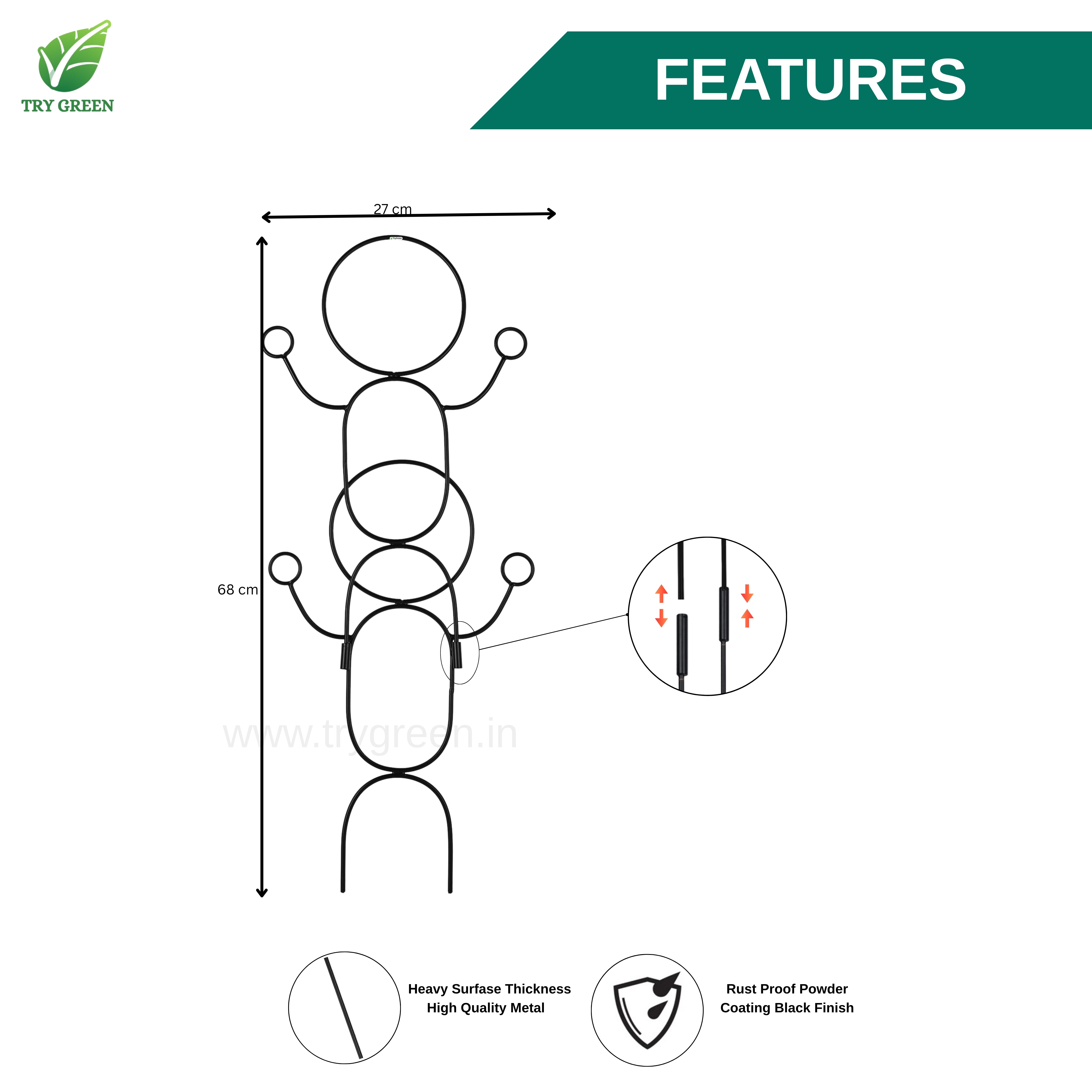 TryGreen-Double Dance-Strong Support Stakes for Garden