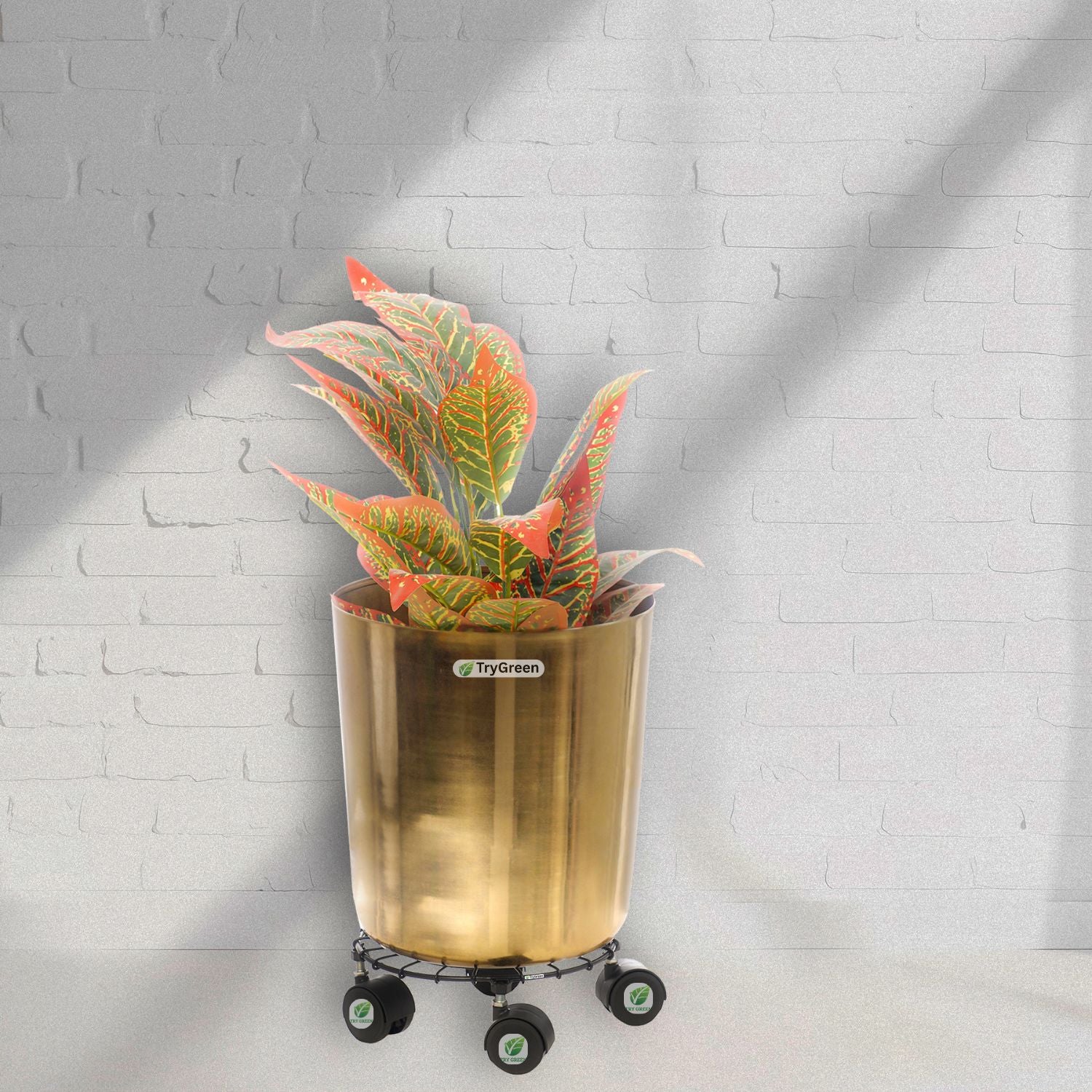 TryGreen Craby Wheel Rolling Plant Stand for Planters