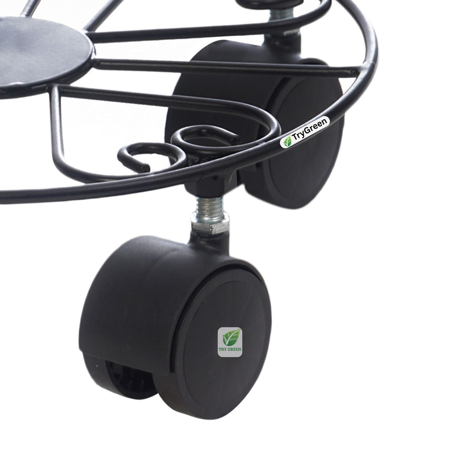 TryGreen Fyra Wheel Rolling Plant Stand for Planters