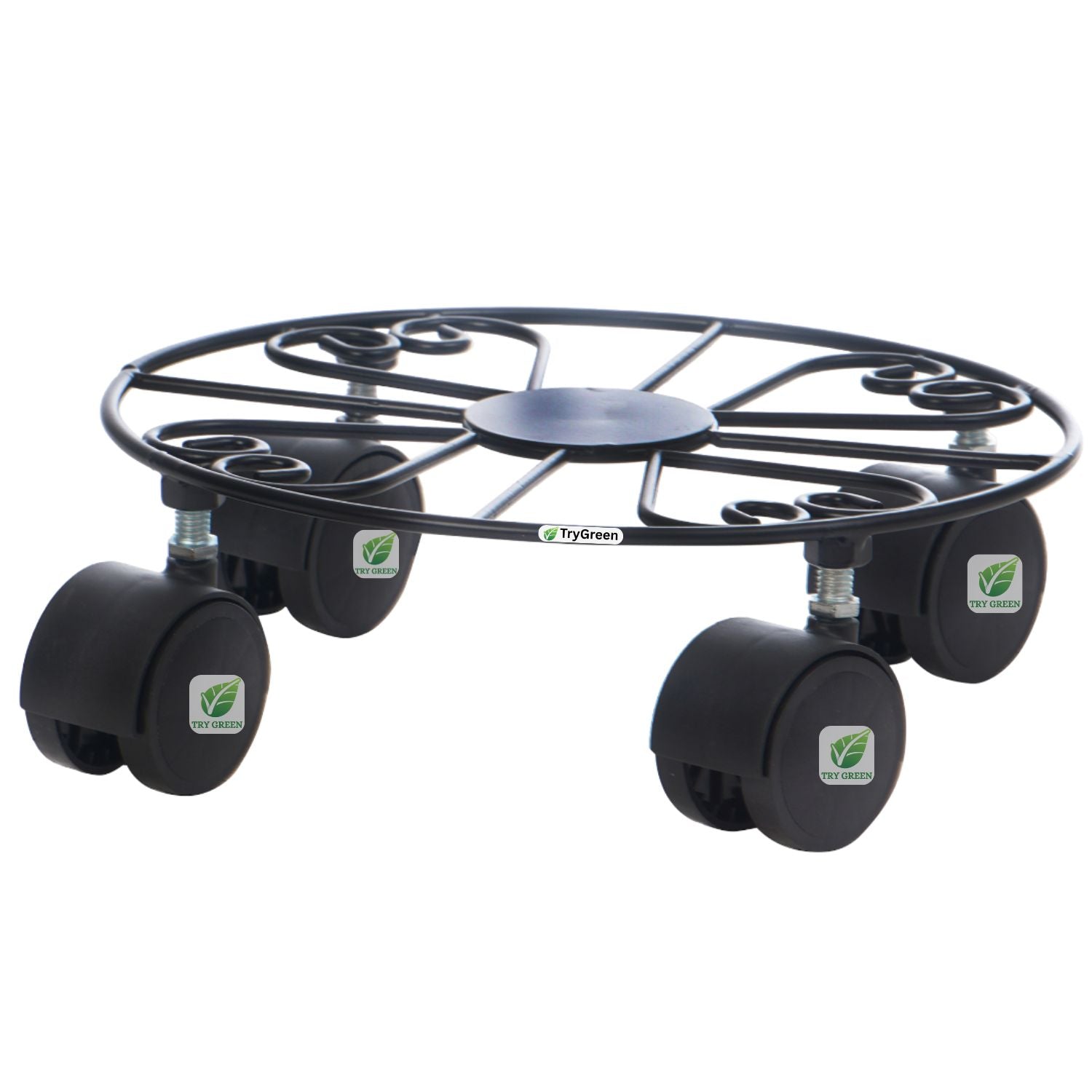 TryGreen Fyra Wheel Rolling Plant Stand for Planters