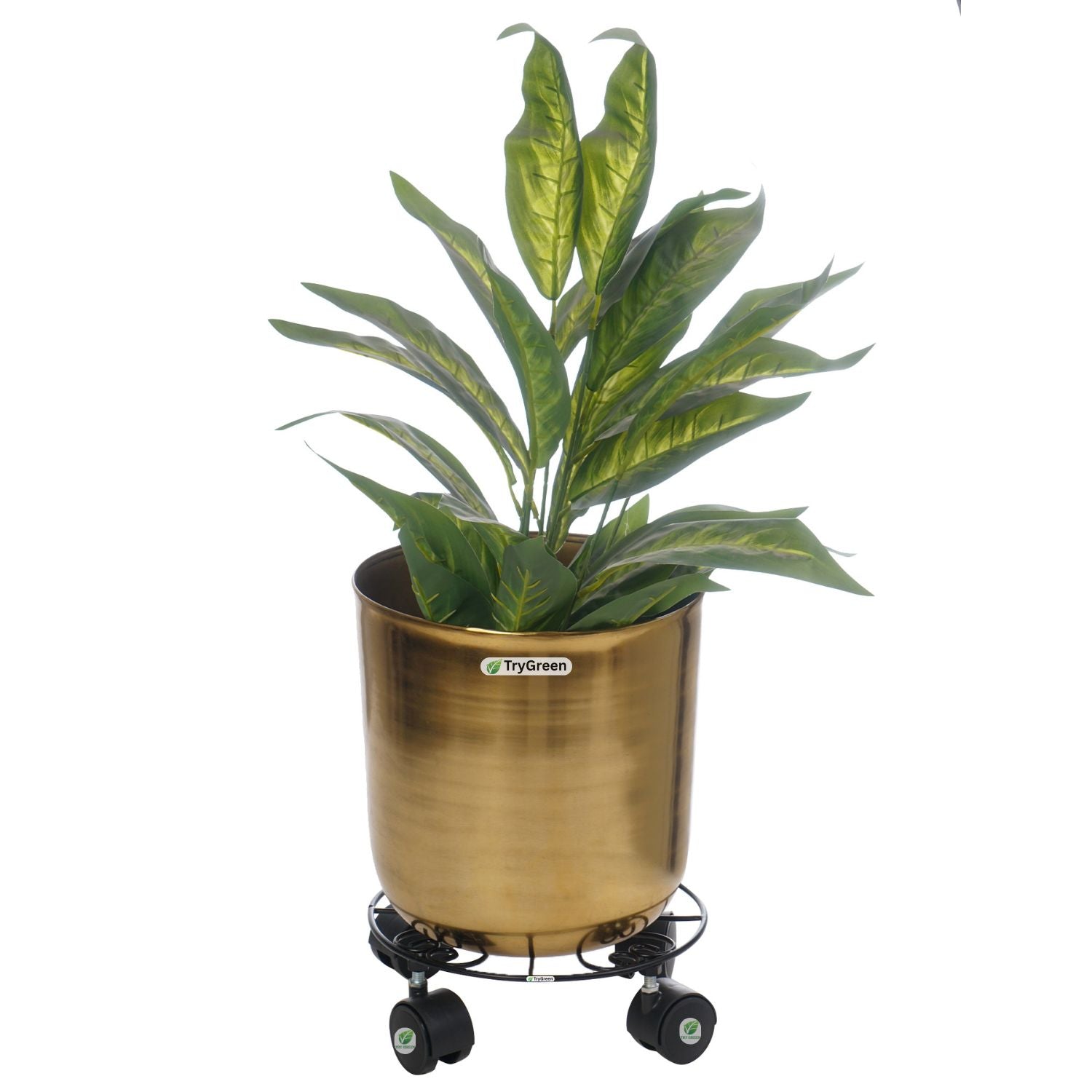TryGreen Fyra Wheel Rolling Plant Stand for Planters