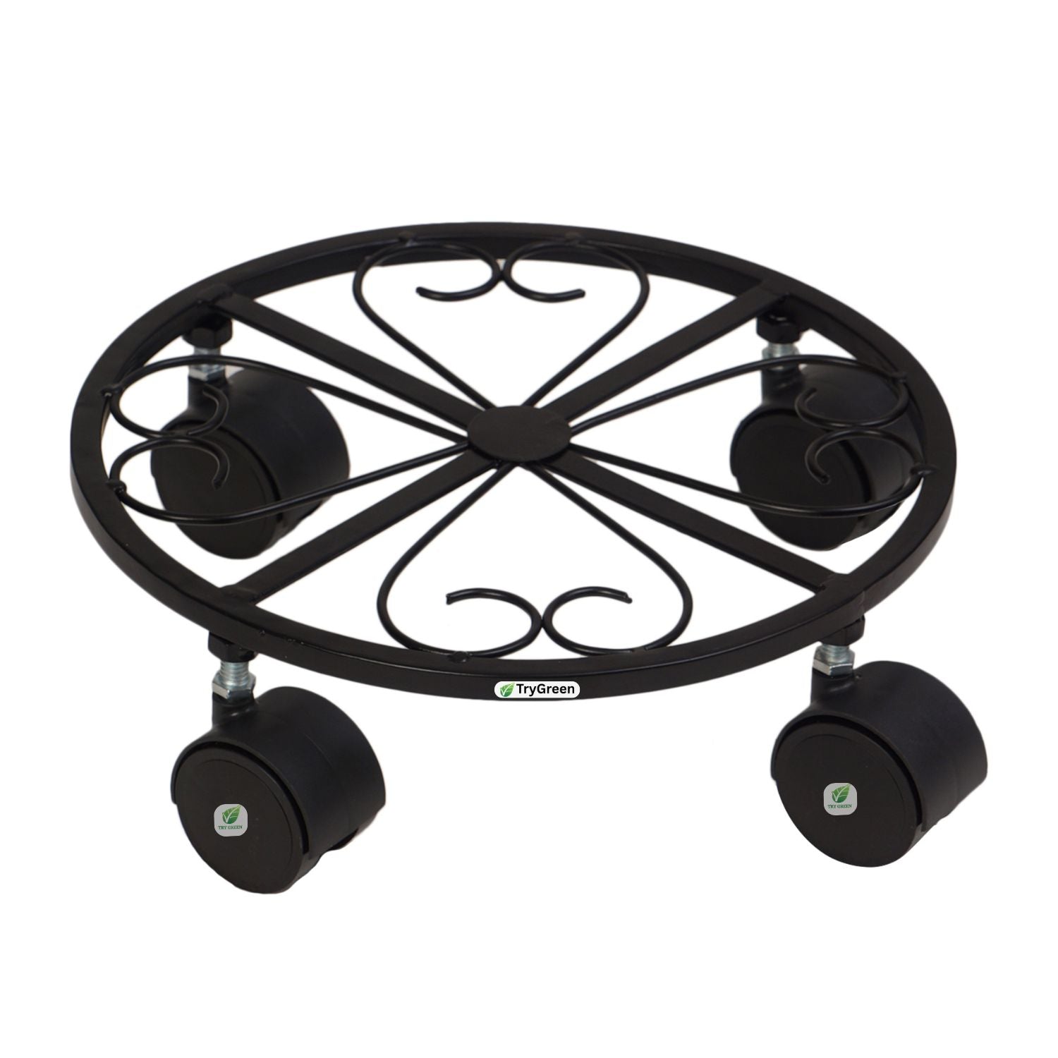 TryGreen Luna Wheel Rolling Plant Stand for Planters