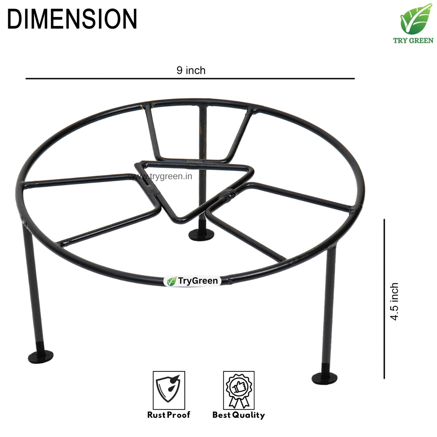 TryGreen Rect Pot Stands for Home and Garden Decor
