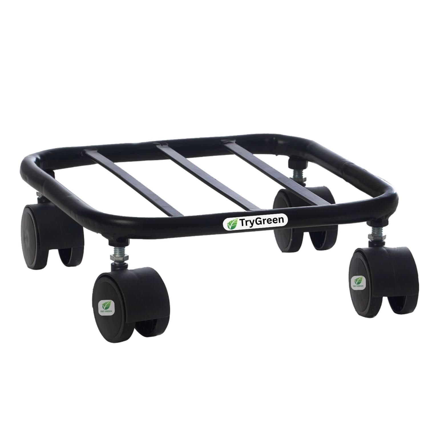 TryGreen Daze Wheel Rolling Plant Stand for Planters