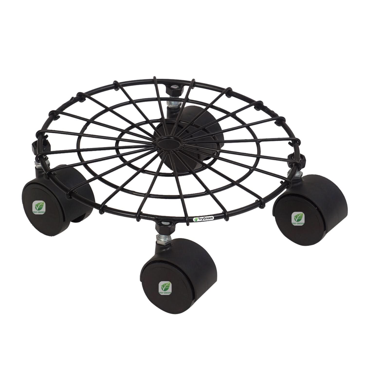 TryGreen Craby Wheel Rolling Plant Stand for Planters