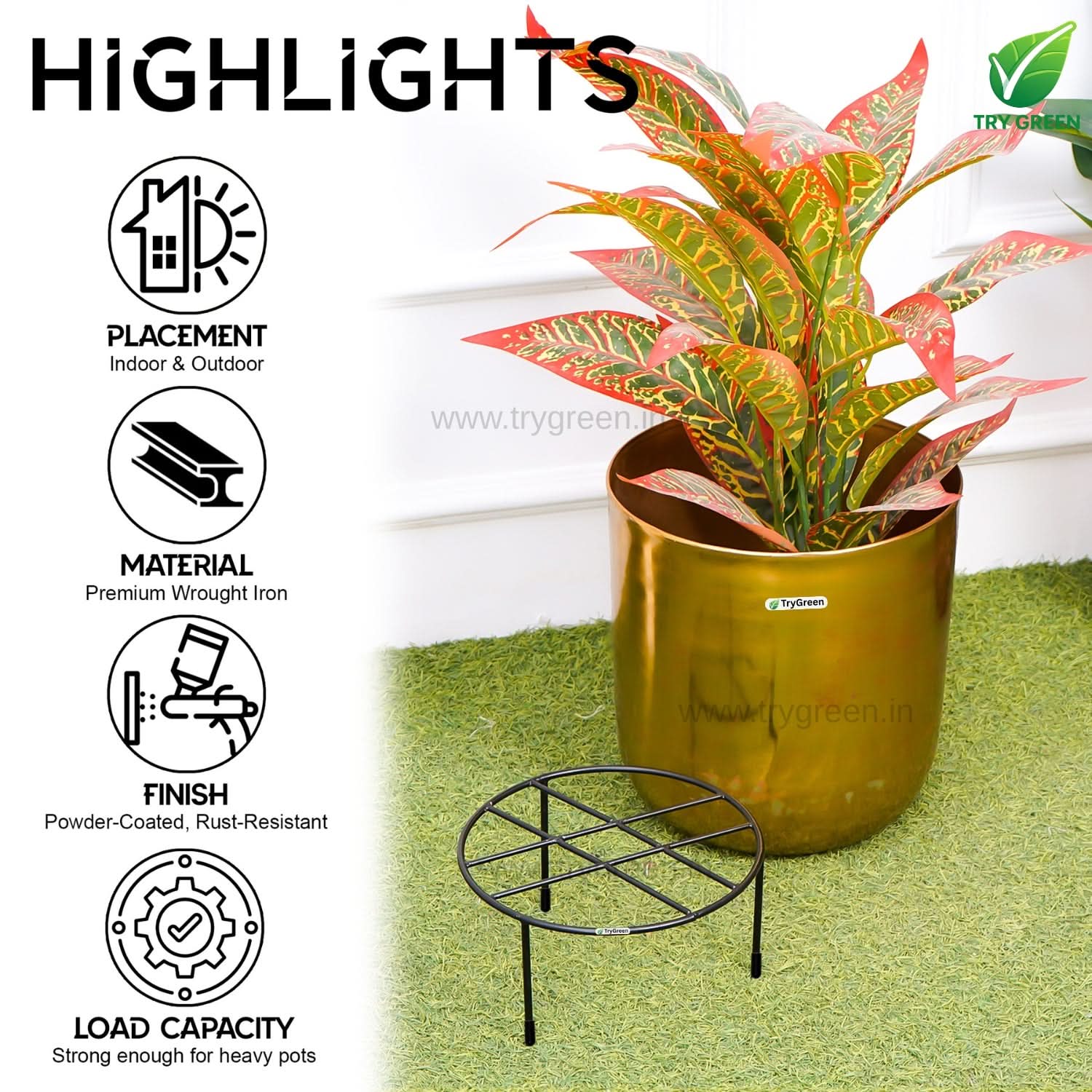 TryGreen #Mira Pot Stands for Home and Garden Decor