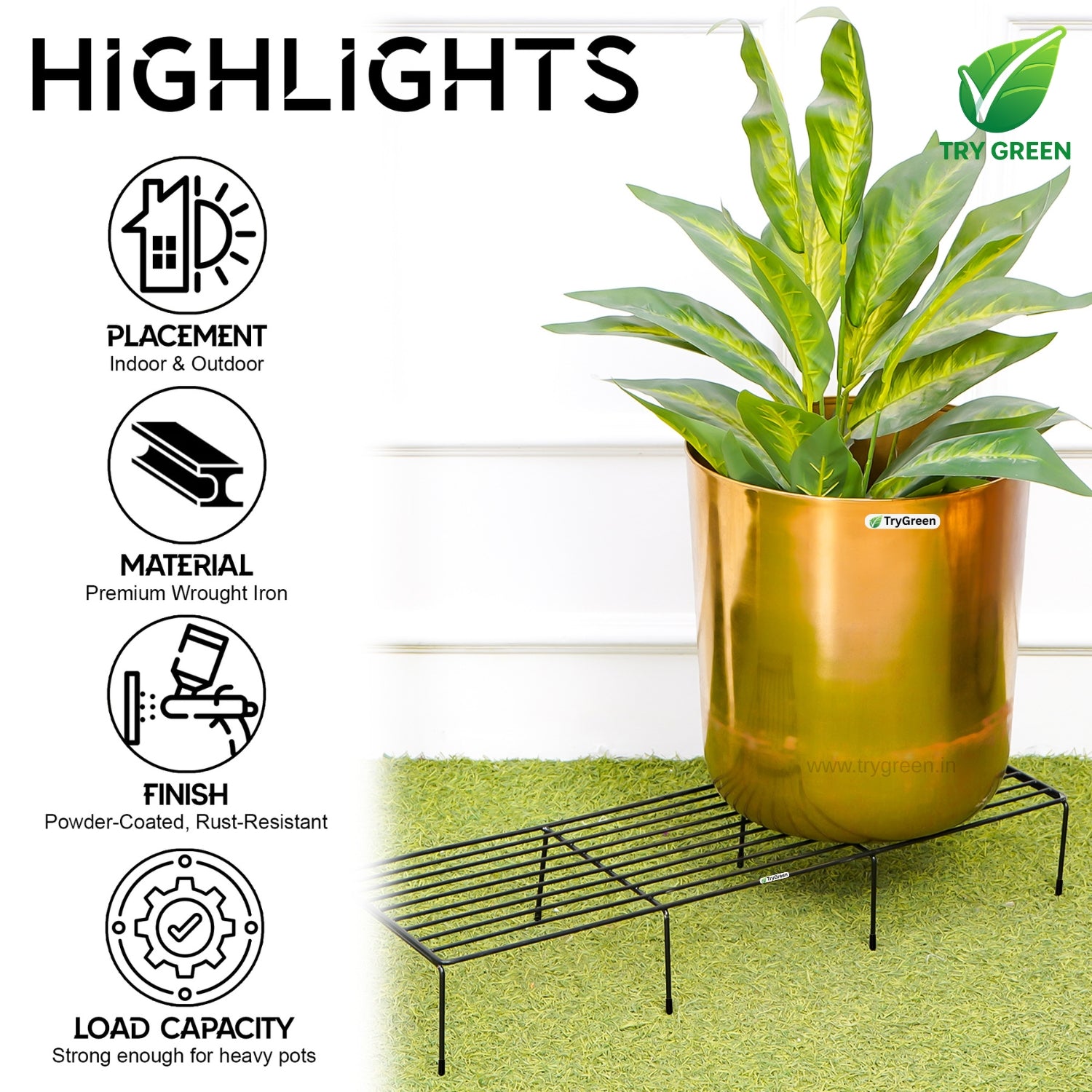 TryGreen Mesh- Pot Stands for Indoor and Outdoor