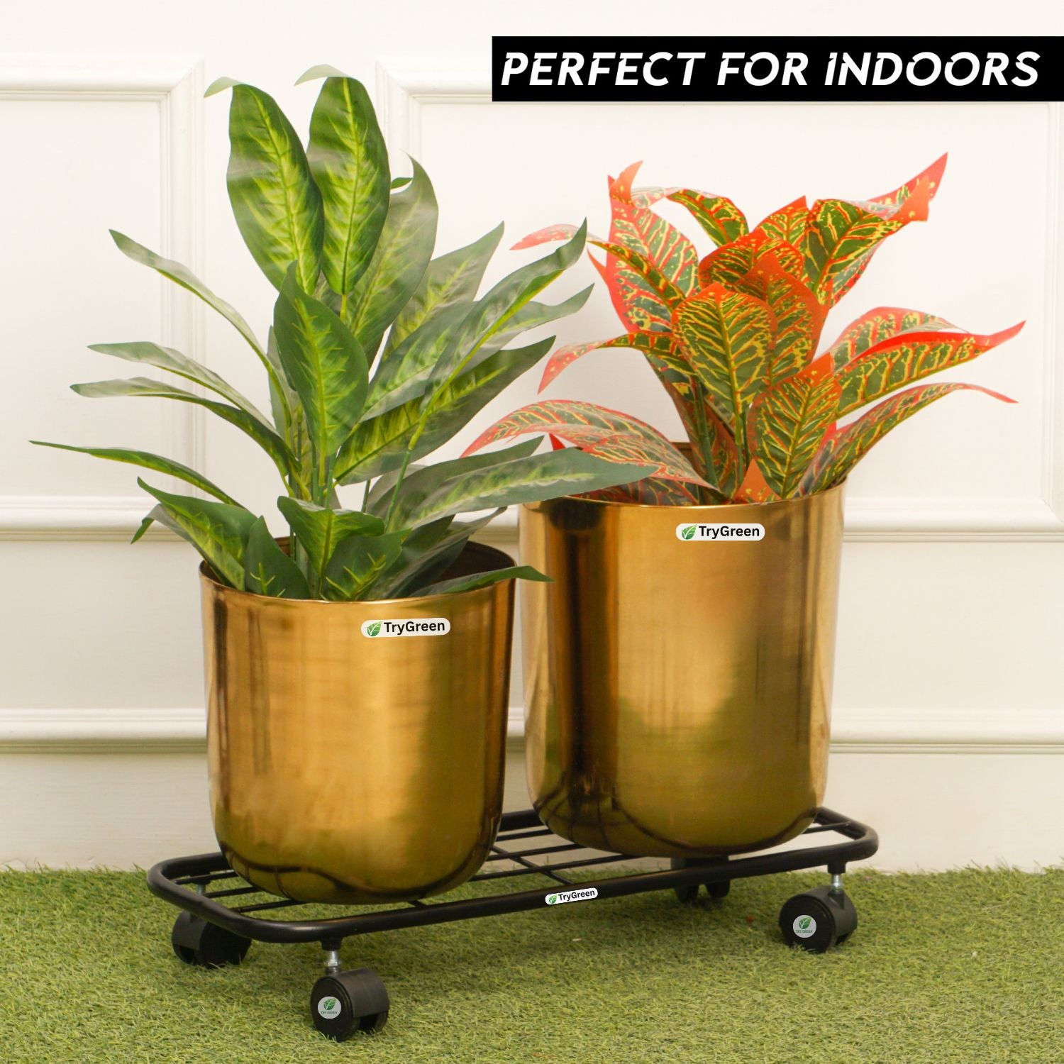 TryGreen Ivy Wheel Rolling Plant Stand for Planters