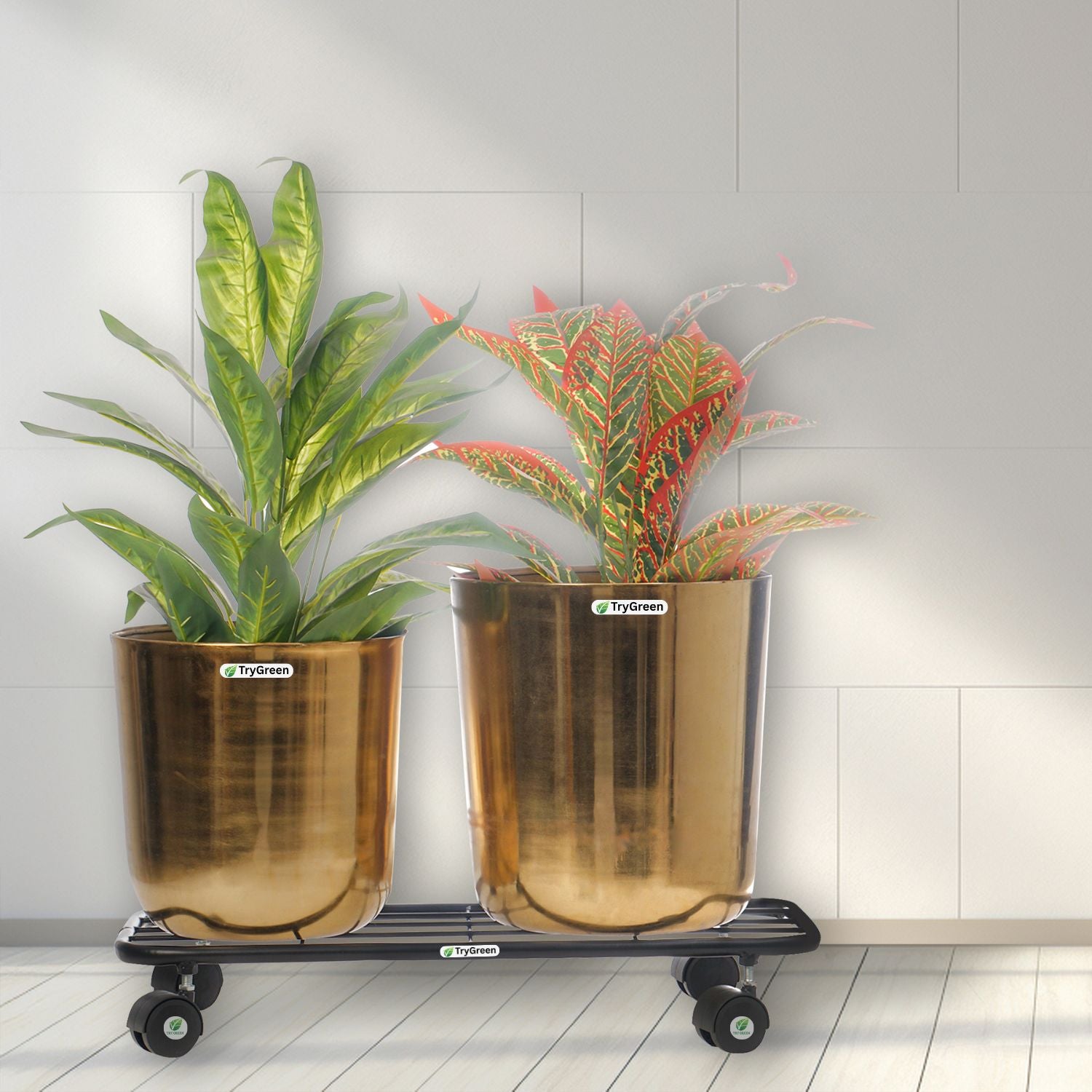 TryGreen Ivy Wheel Rolling Plant Stand for Planters