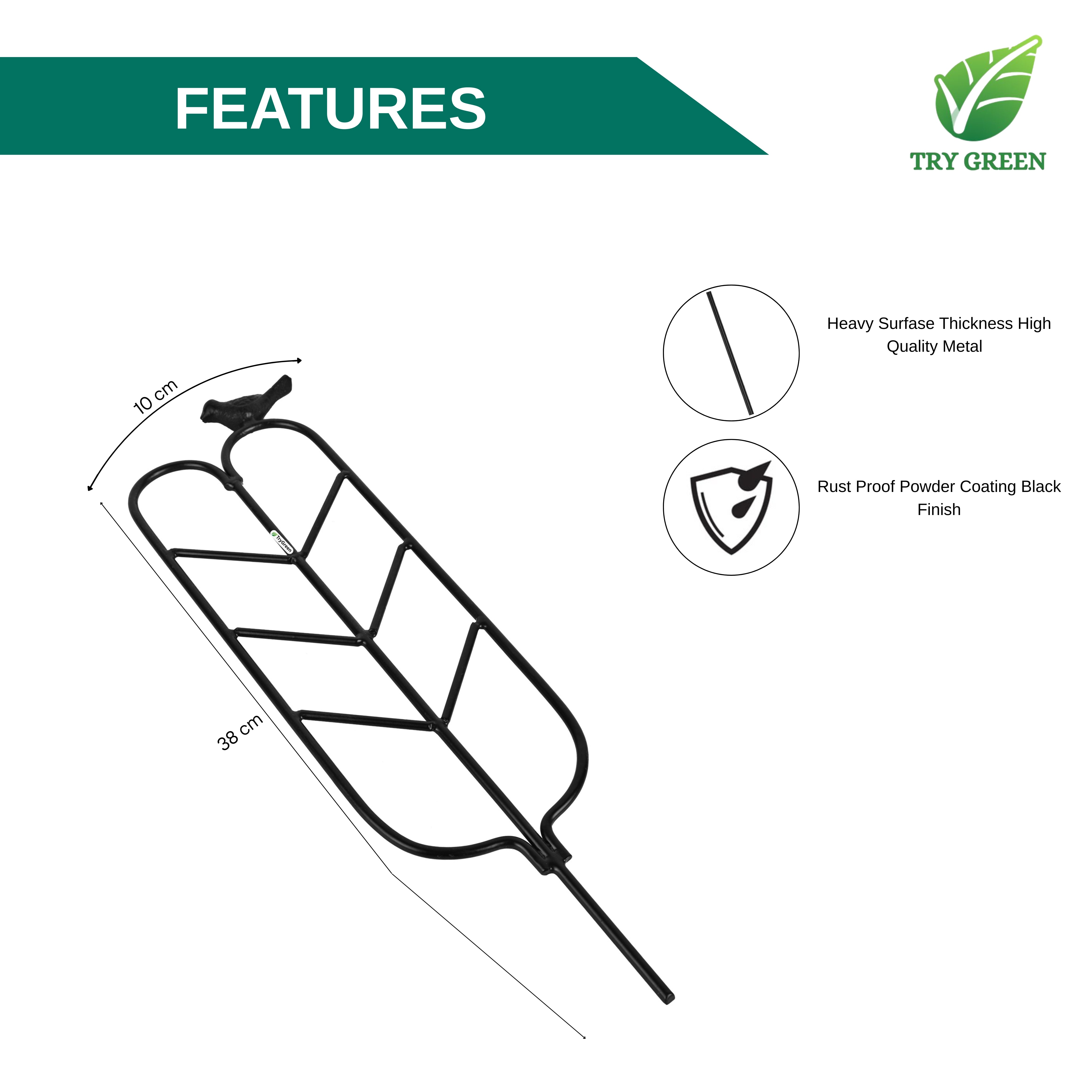 TryGreen- Arrow Shape Strong Support Stakes for Garden