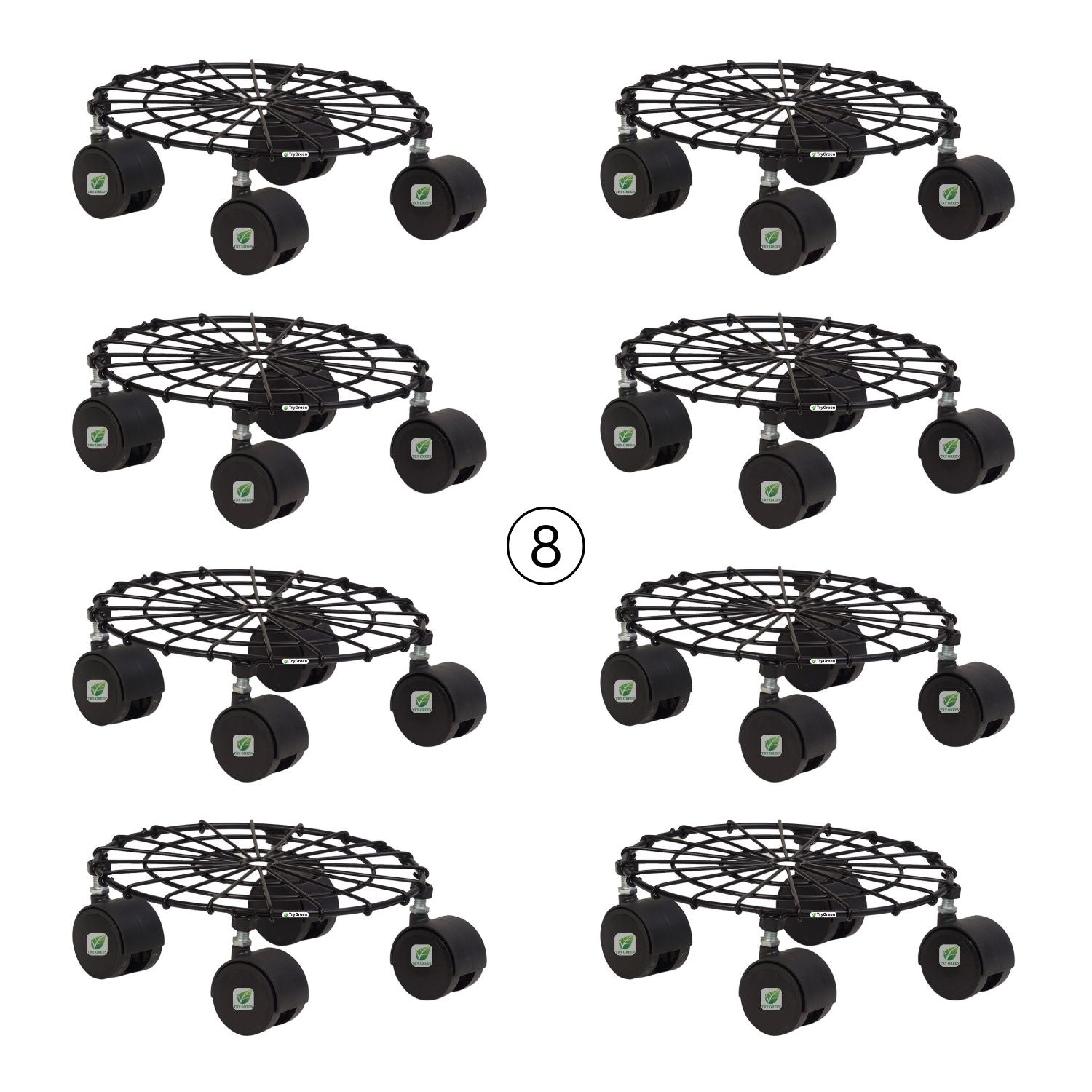 TryGreen Craby Wheel Rolling Plant Stand for Planters