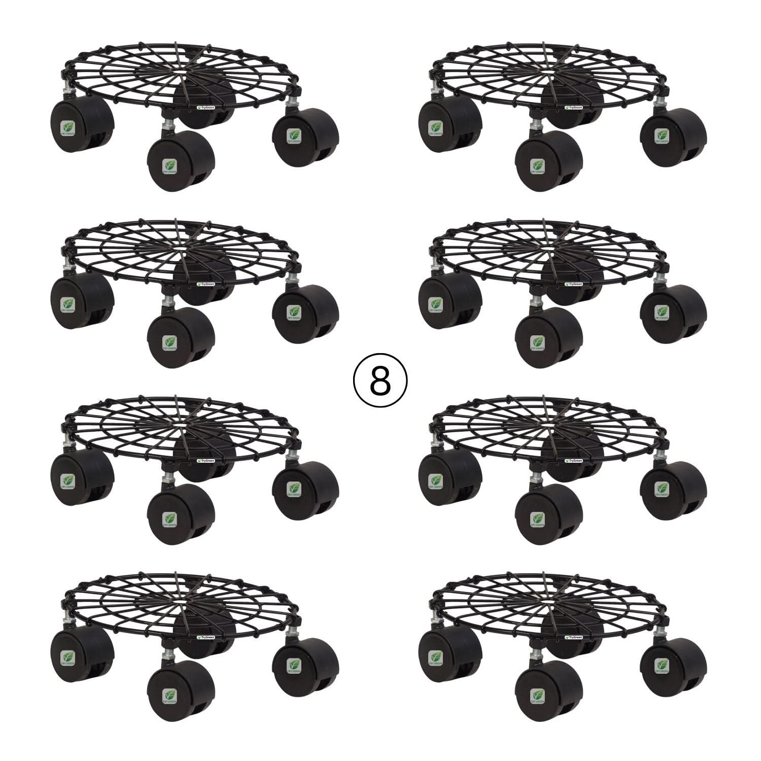 TryGreen Craby Wheel Rolling Plant Stand for Planters