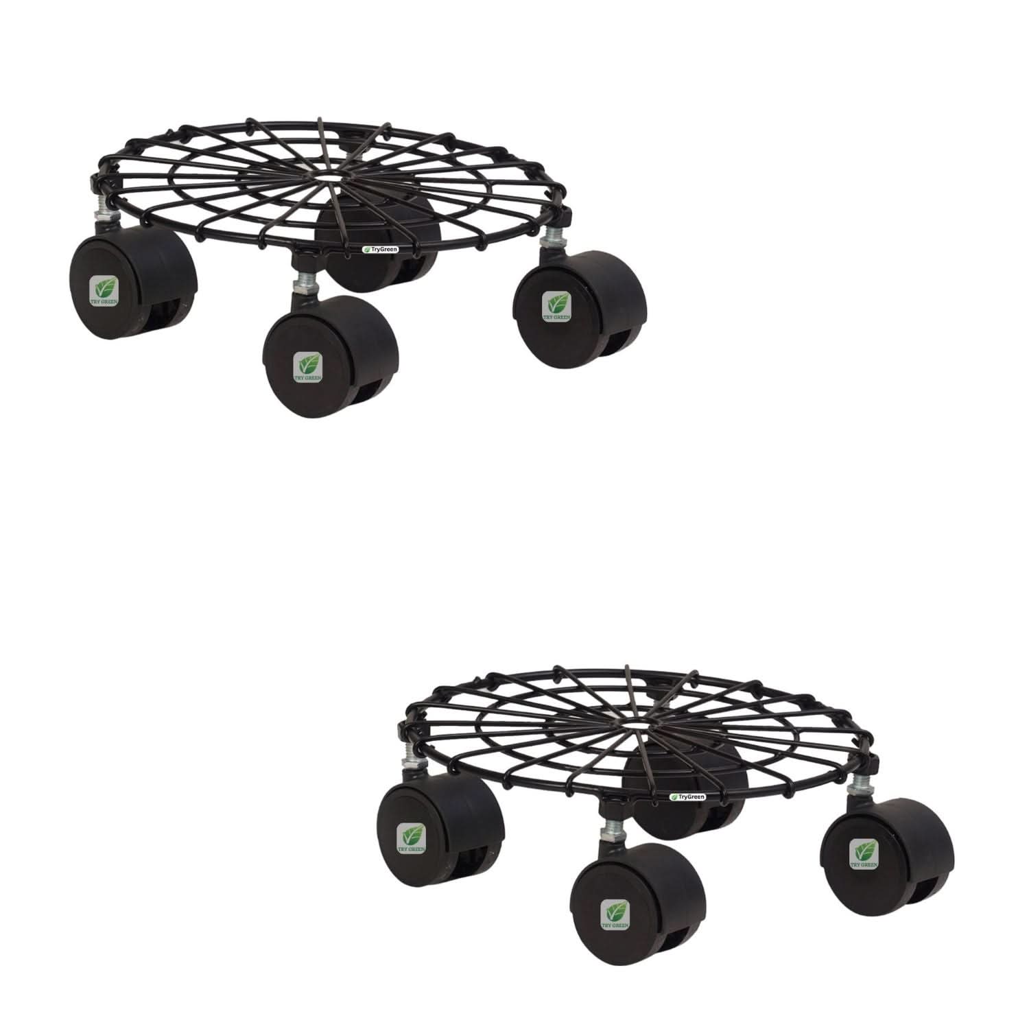 TryGreen Craby Wheel Rolling Plant Stand for Planters