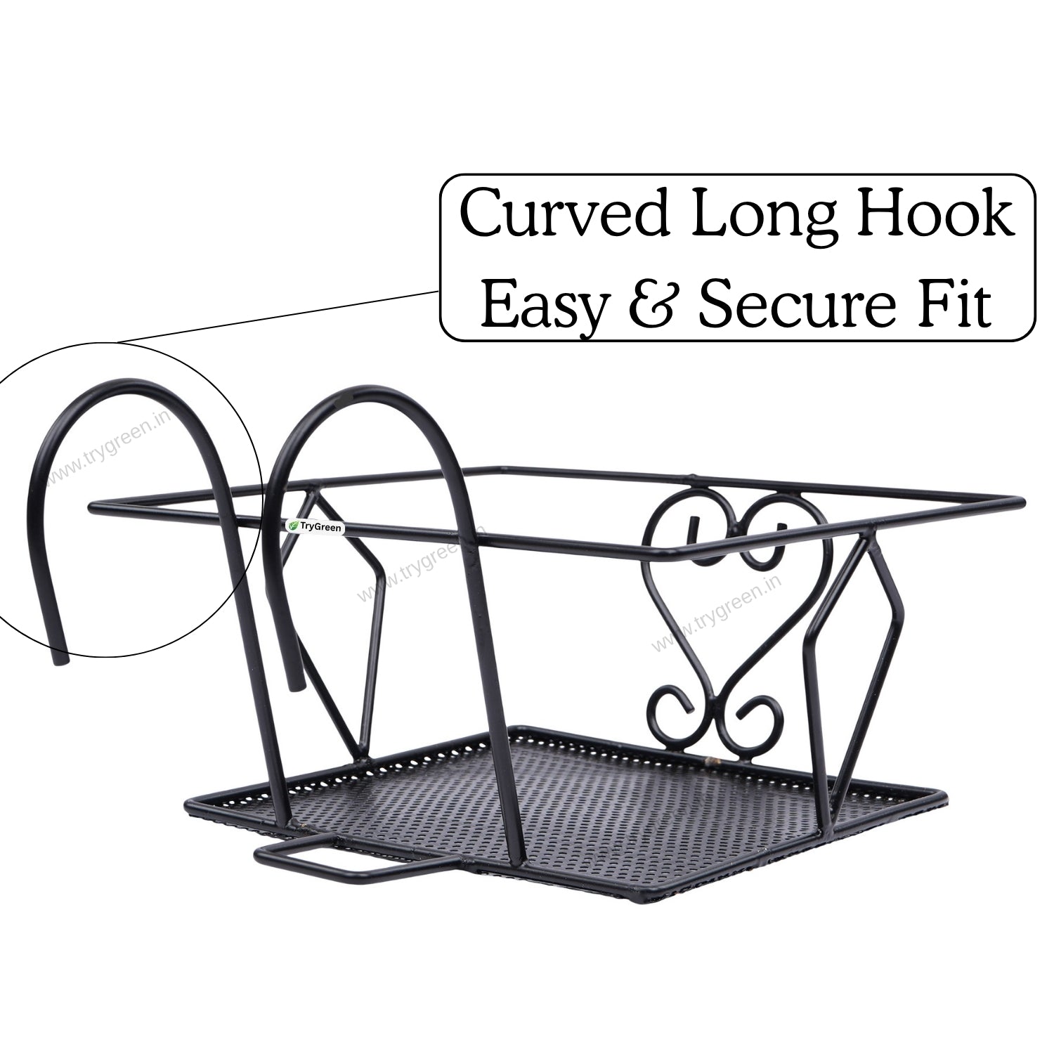 TryGreen – Ragro Metal Railing Stand for Balcony & Railing Decor