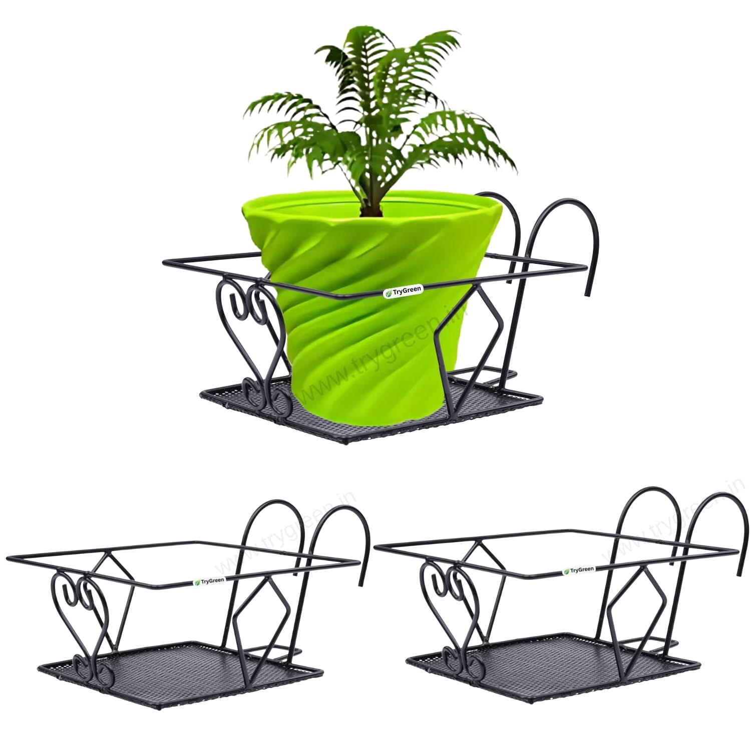TryGreen – Ragro Metal Railing Stand for Balcony & Railing Decor