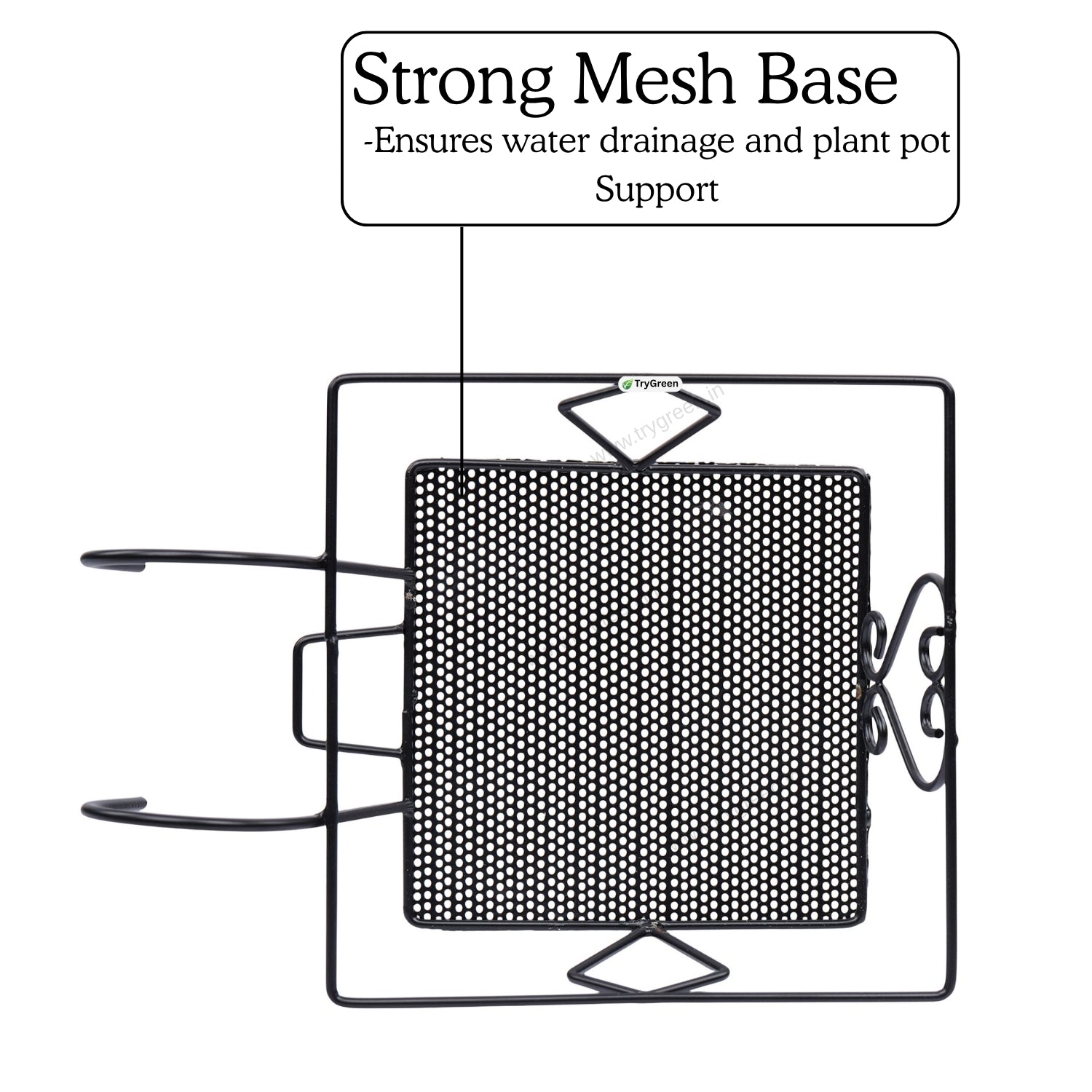 TryGreen – Ragro Metal Railing Stand for Balcony & Railing Decor