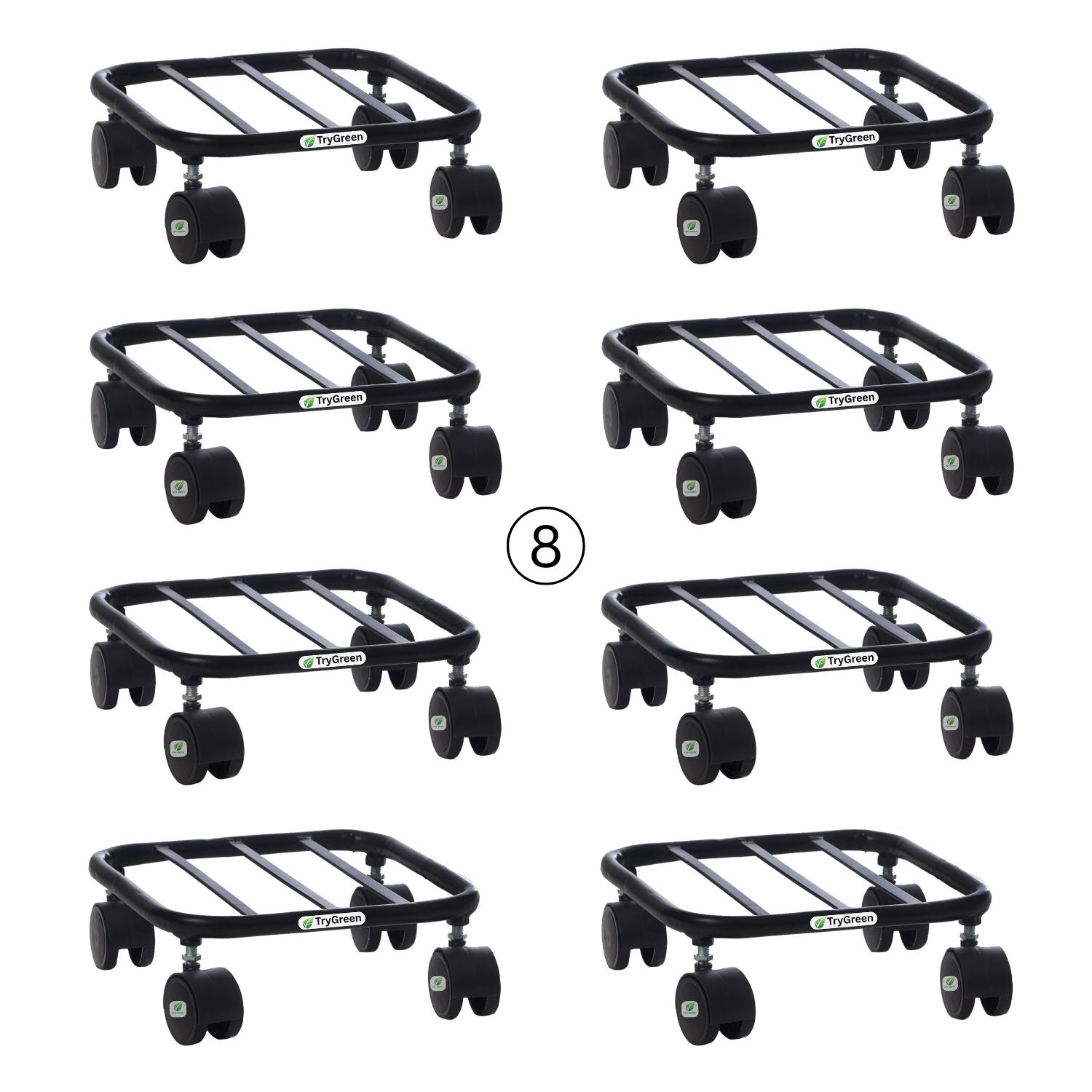 TryGreen Daze Wheel Rolling Plant Stand for Planters