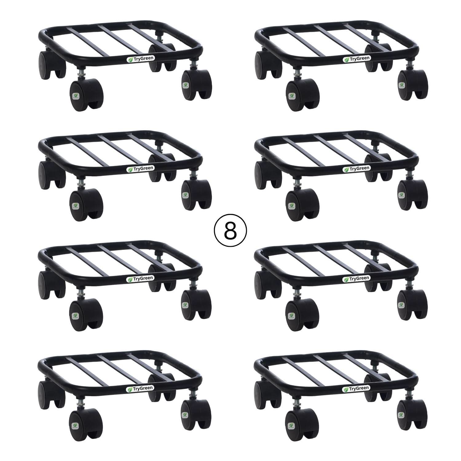 TryGreen Daze Wheel Rolling Plant Stand for Planters