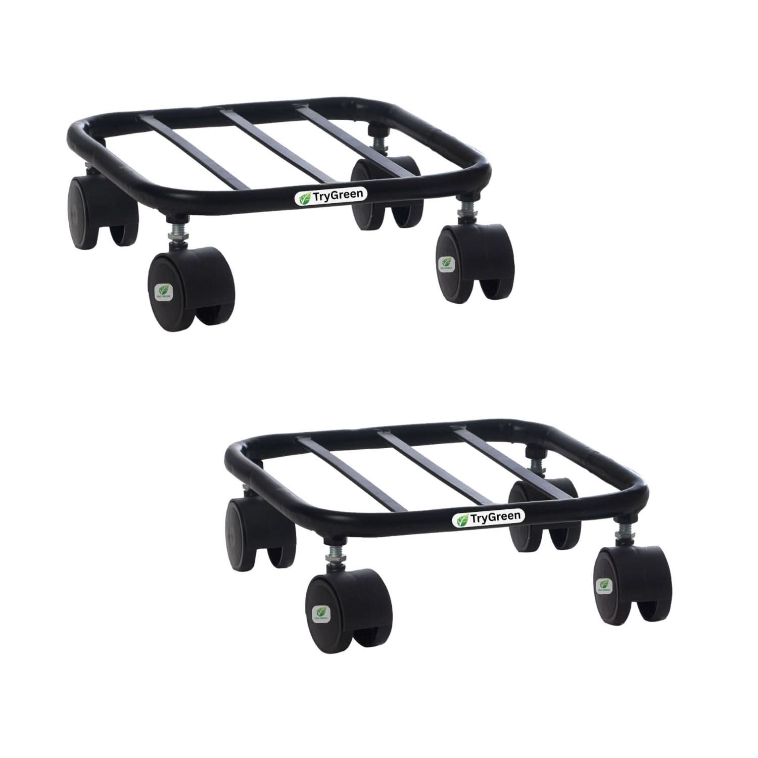 TryGreen Daze Wheel Rolling Plant Stand for Planters