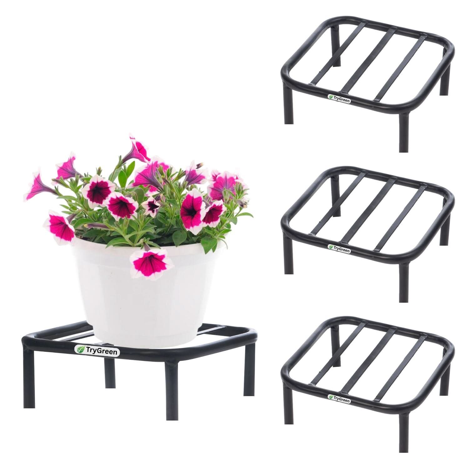 TryGreen Dray Metal Pot Stands for Planters