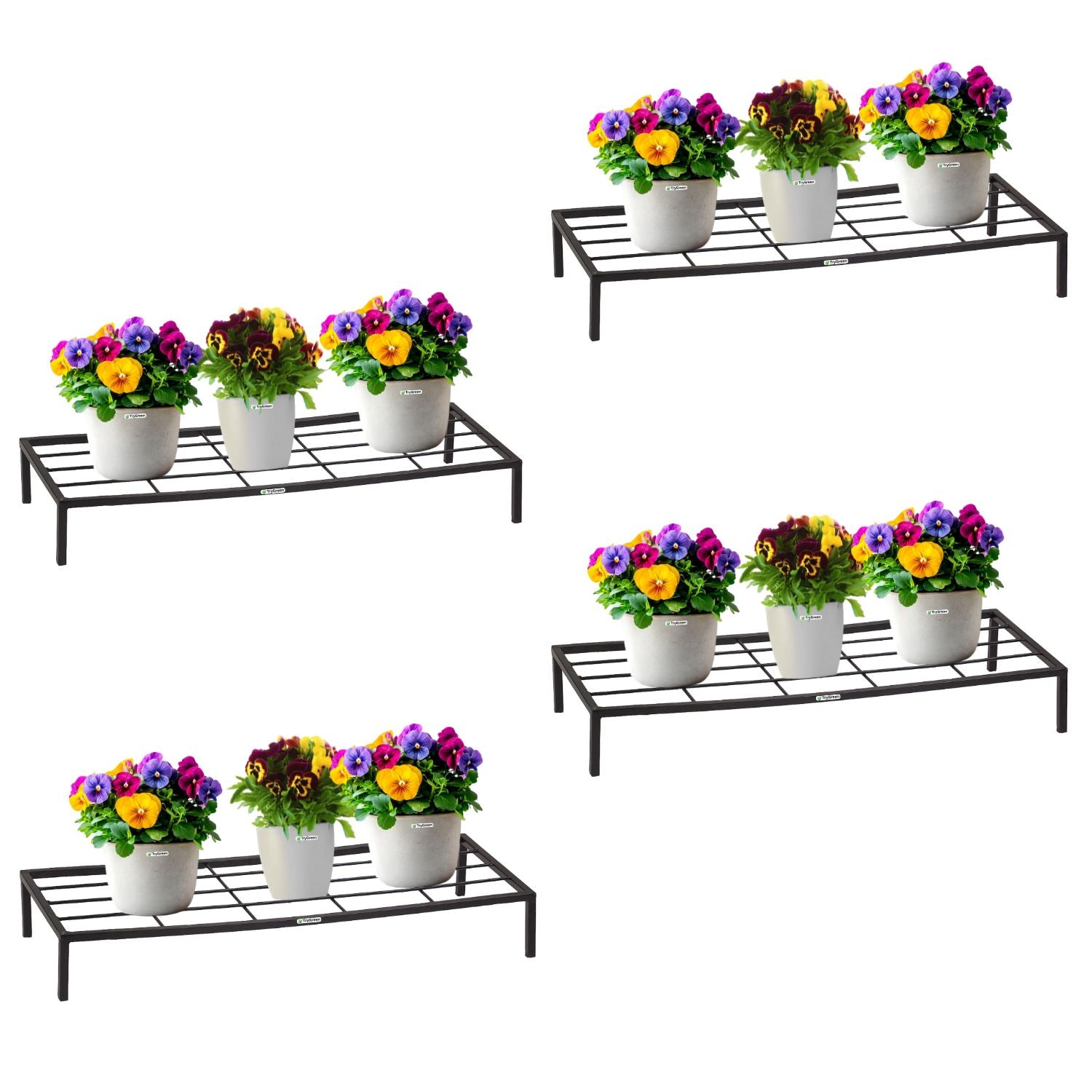 TryGreen Elara Metal Pot Stands for Planters
