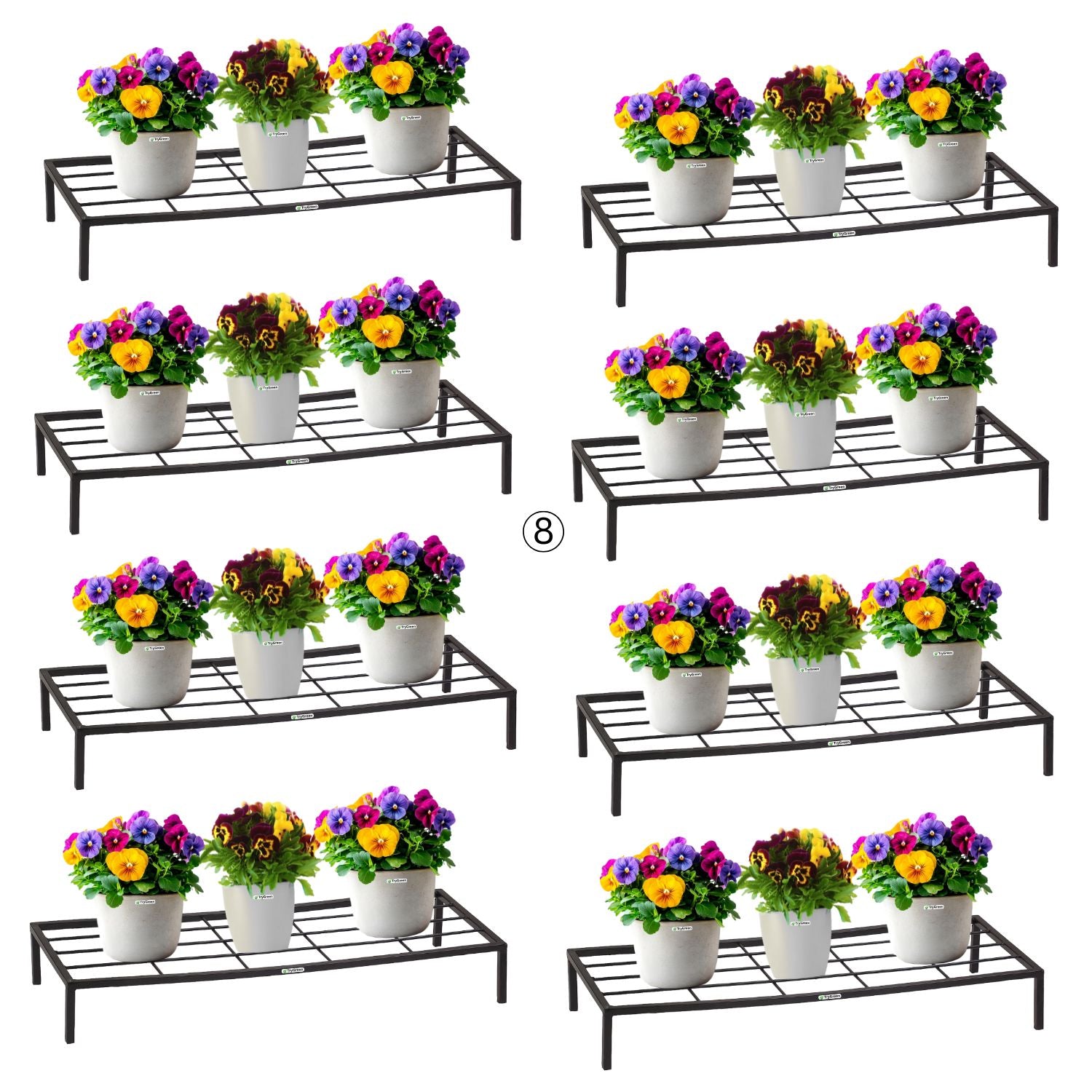 TryGreen Elara Metal Pot Stands for Planters