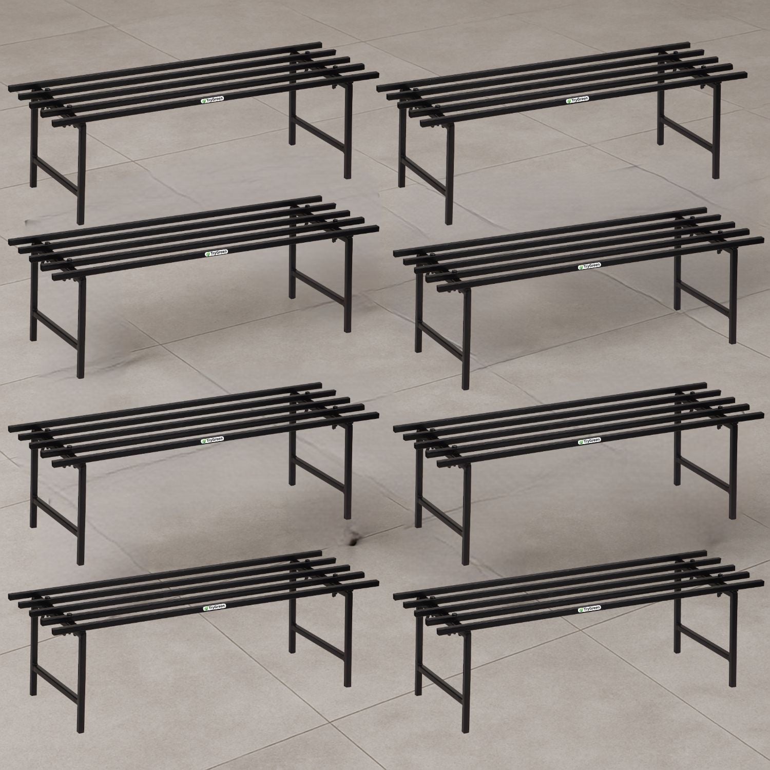 TryGreen Hexa Metal Pot Stands for Planters