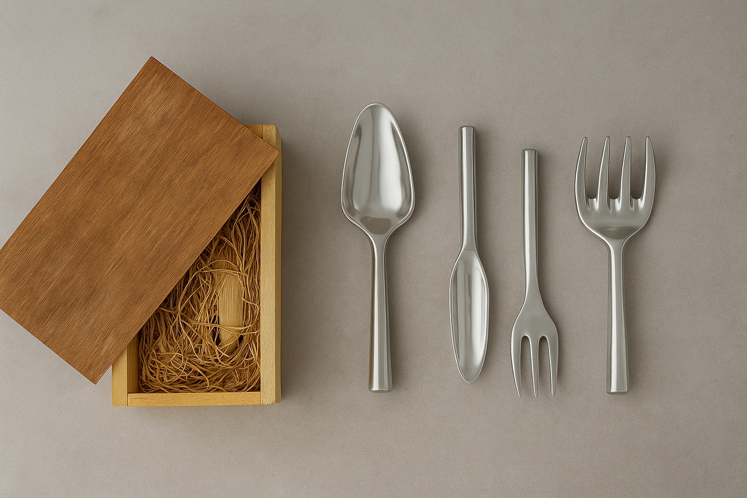 TryGreen Alum Tool Kit for Plants in Wooden Box