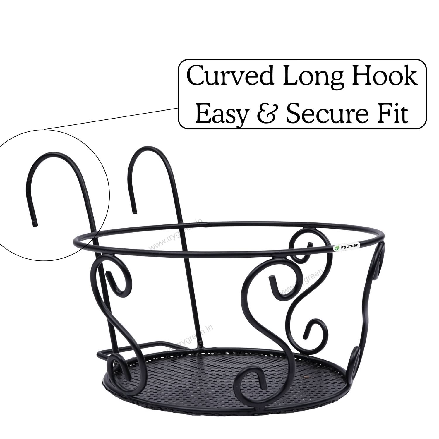 TryGreen – Owra Metal Railing Stand for Balcony & Railing Decor