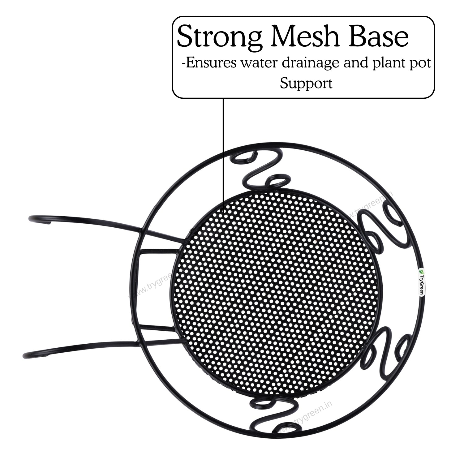 TryGreen – Owra Metal Railing Stand for Balcony & Railing Decor