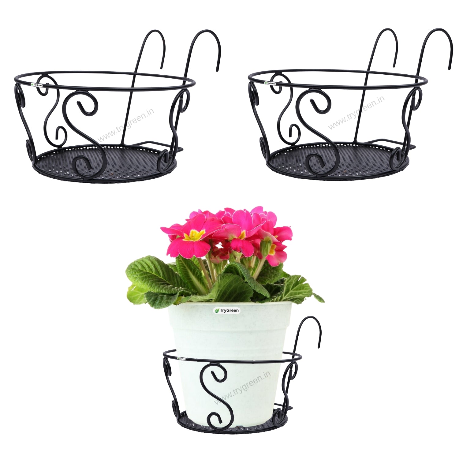 TryGreen – Owra Metal Railing Stand for Balcony & Railing Decor