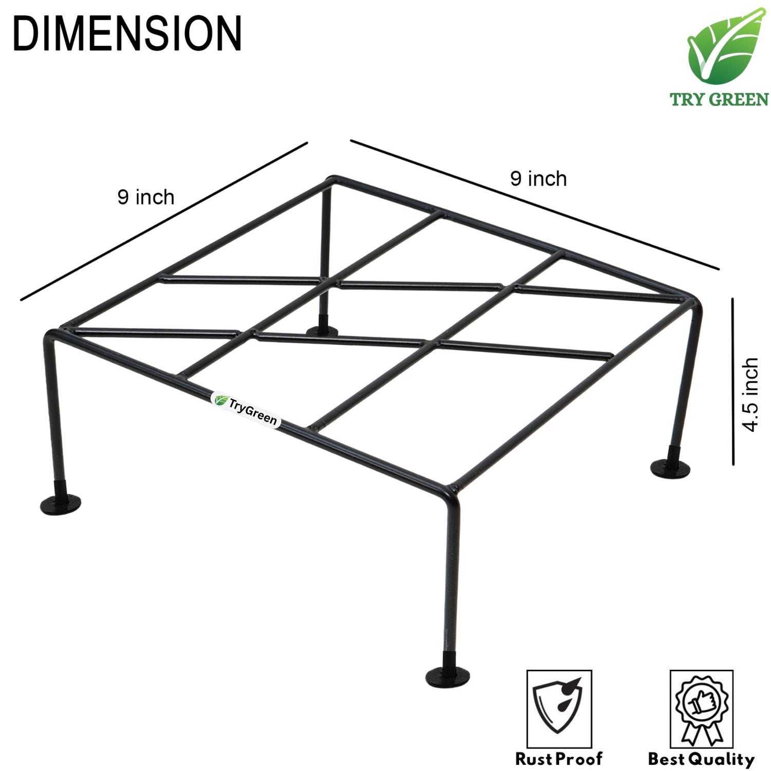 TryGreen Fiel Pot Stands for Home and Garden Decor