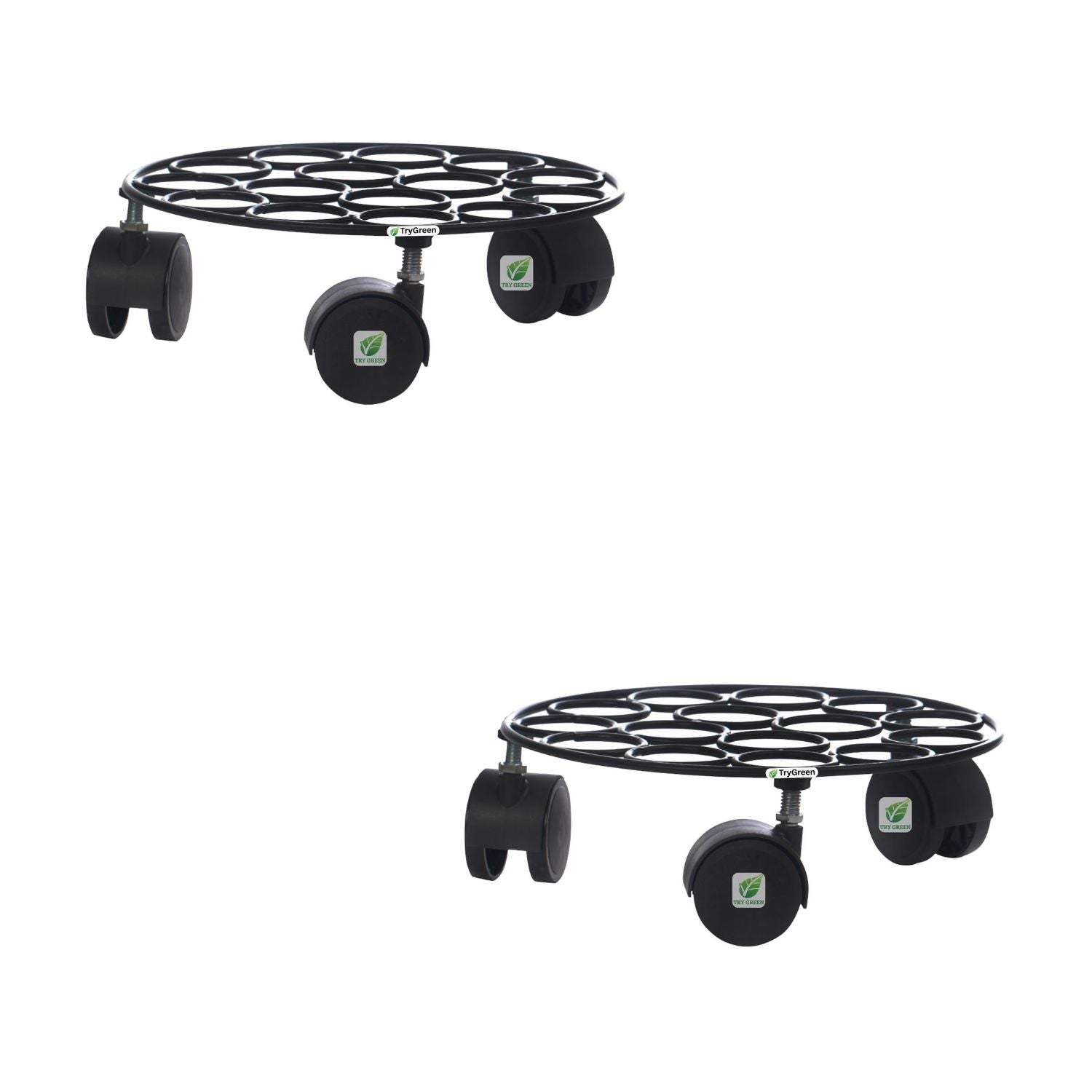 TryGreen Rings Wheel Rolling Plant Stand for Planters