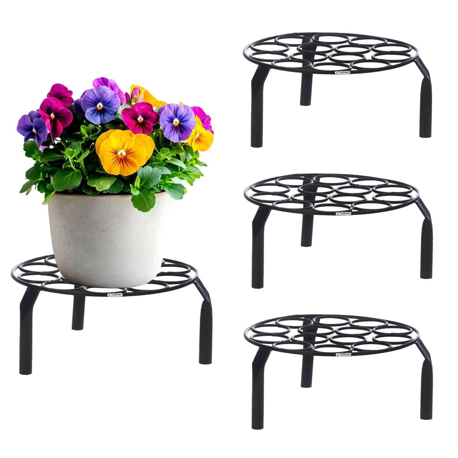 TryGreen Rivn Metal Pot Stands for Planters
