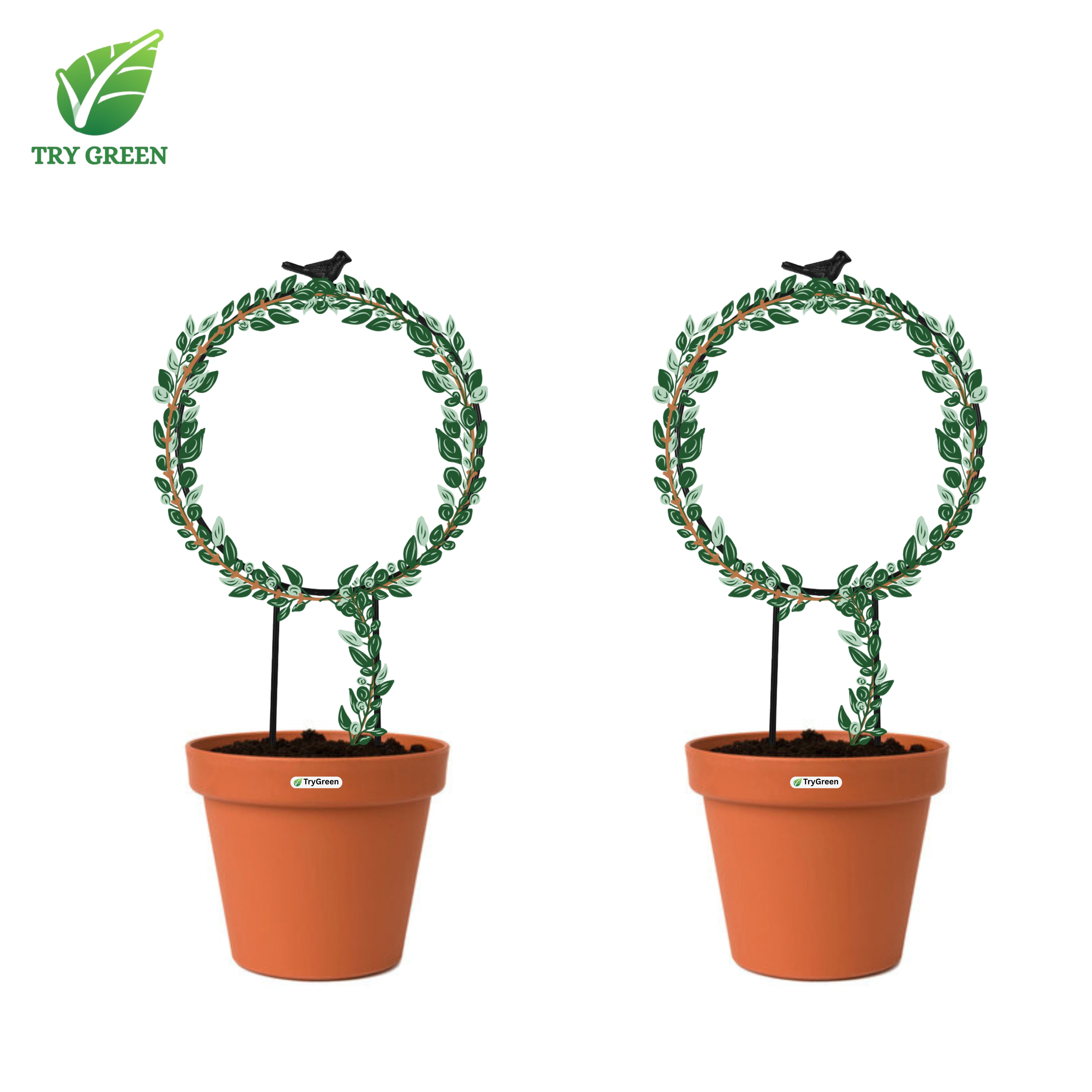 TryGreen- Round Shape Strong Support Stakes for Garden