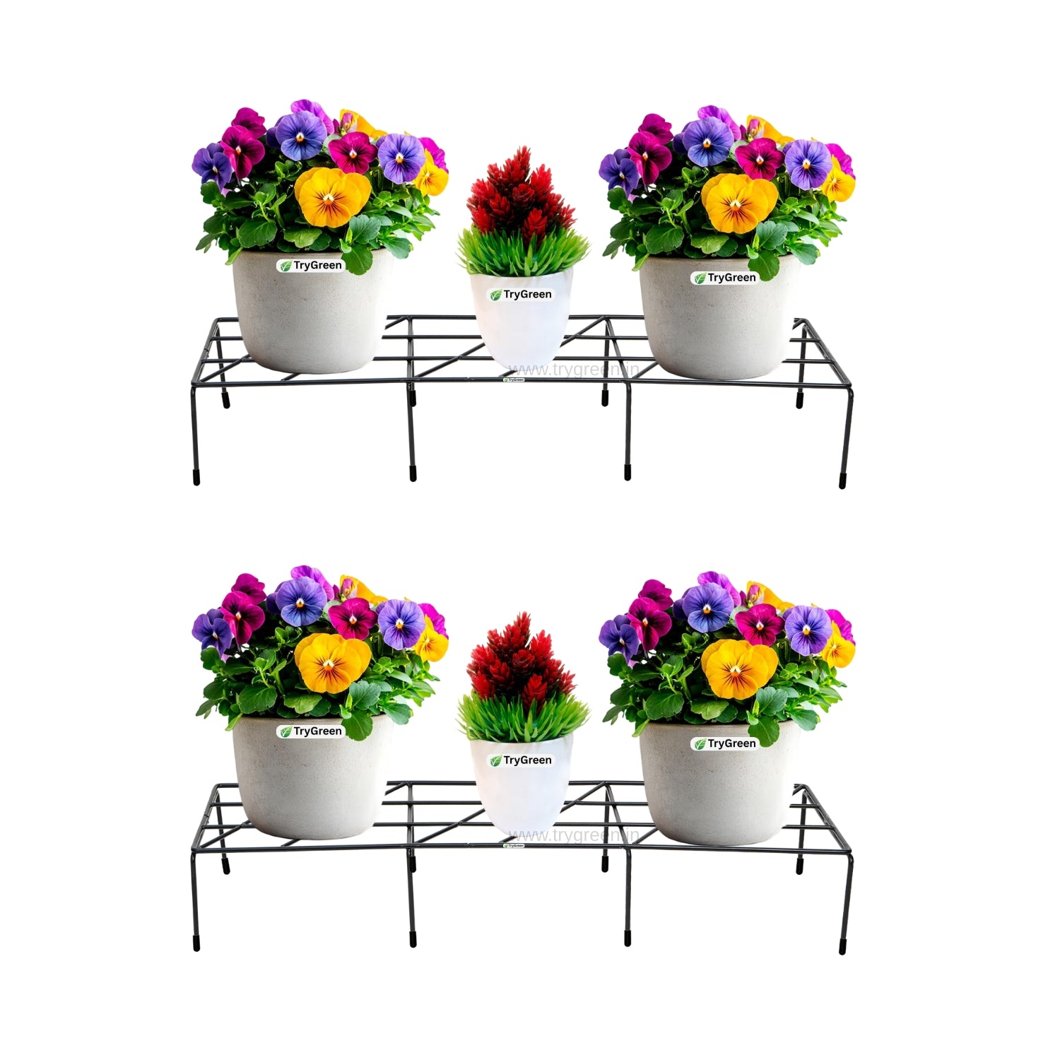 TryGreen Triple# Pot Stands for Indoor and Outdoor