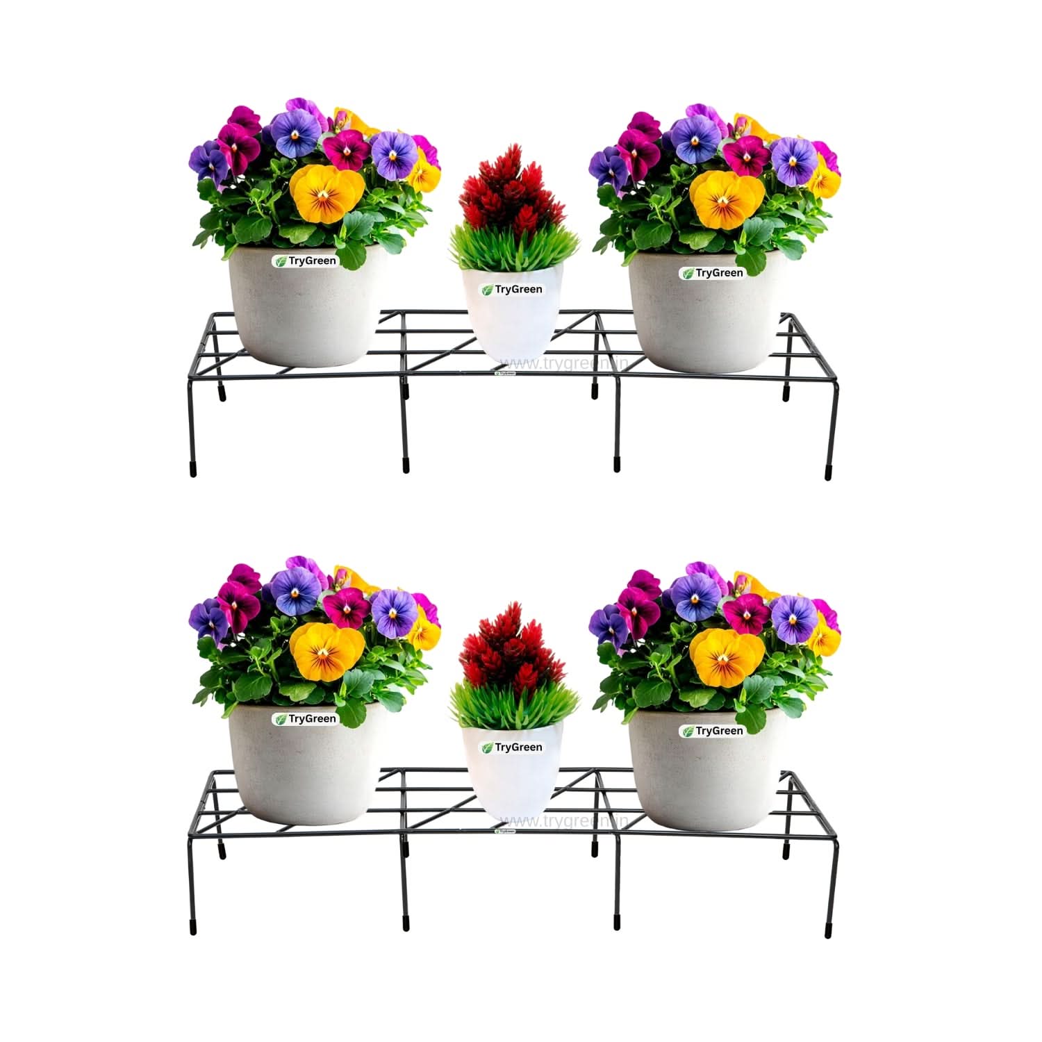 TryGreen Triple# Pot Stands for Indoor and Outdoor