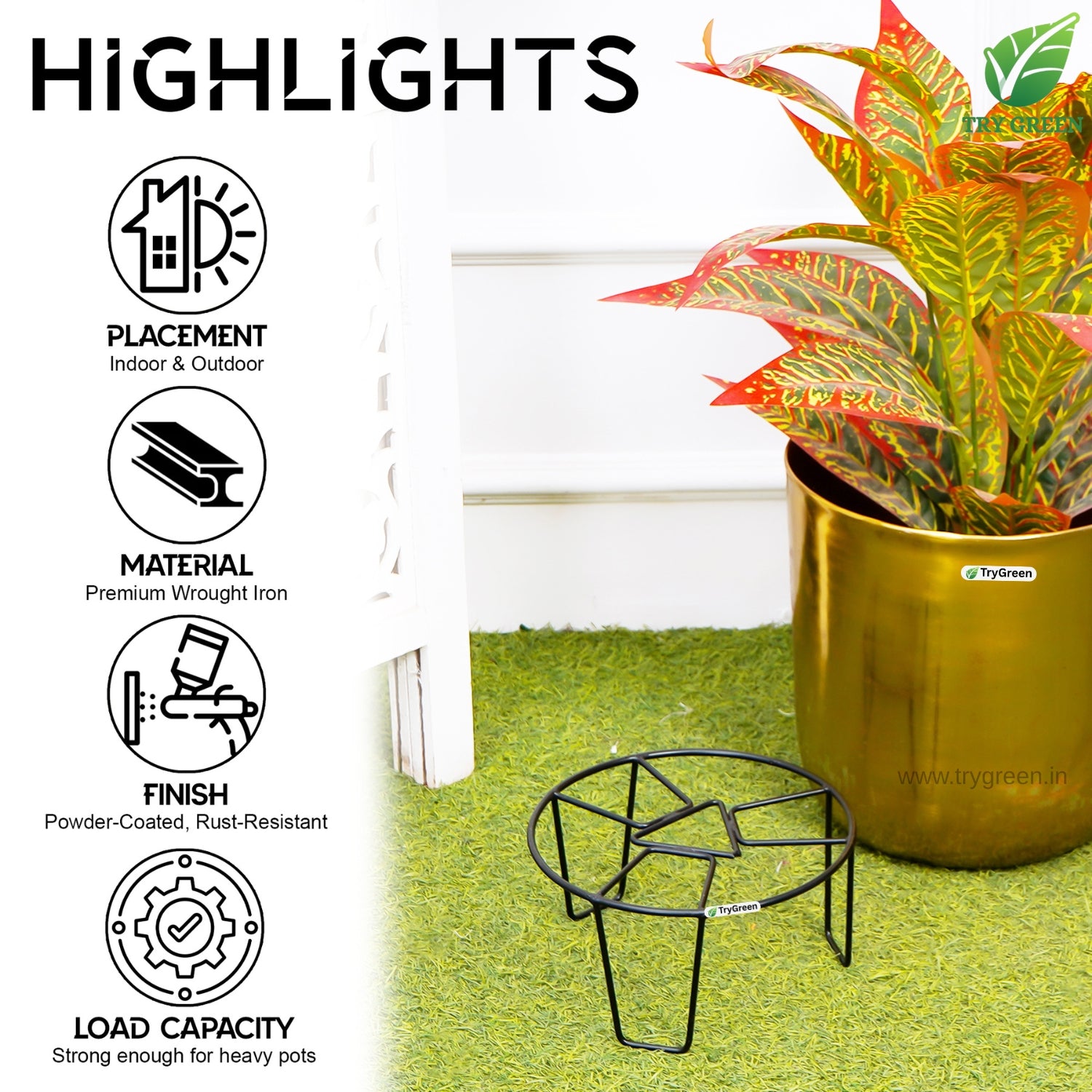 TryGreen Orgy Pot Stands for Home and Garden Decor