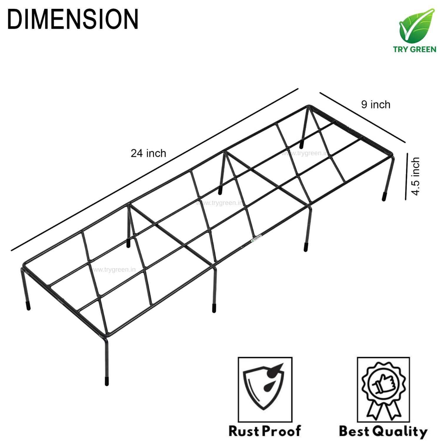 TryGreen Triple# Pot Stands for Indoor and Outdoor
