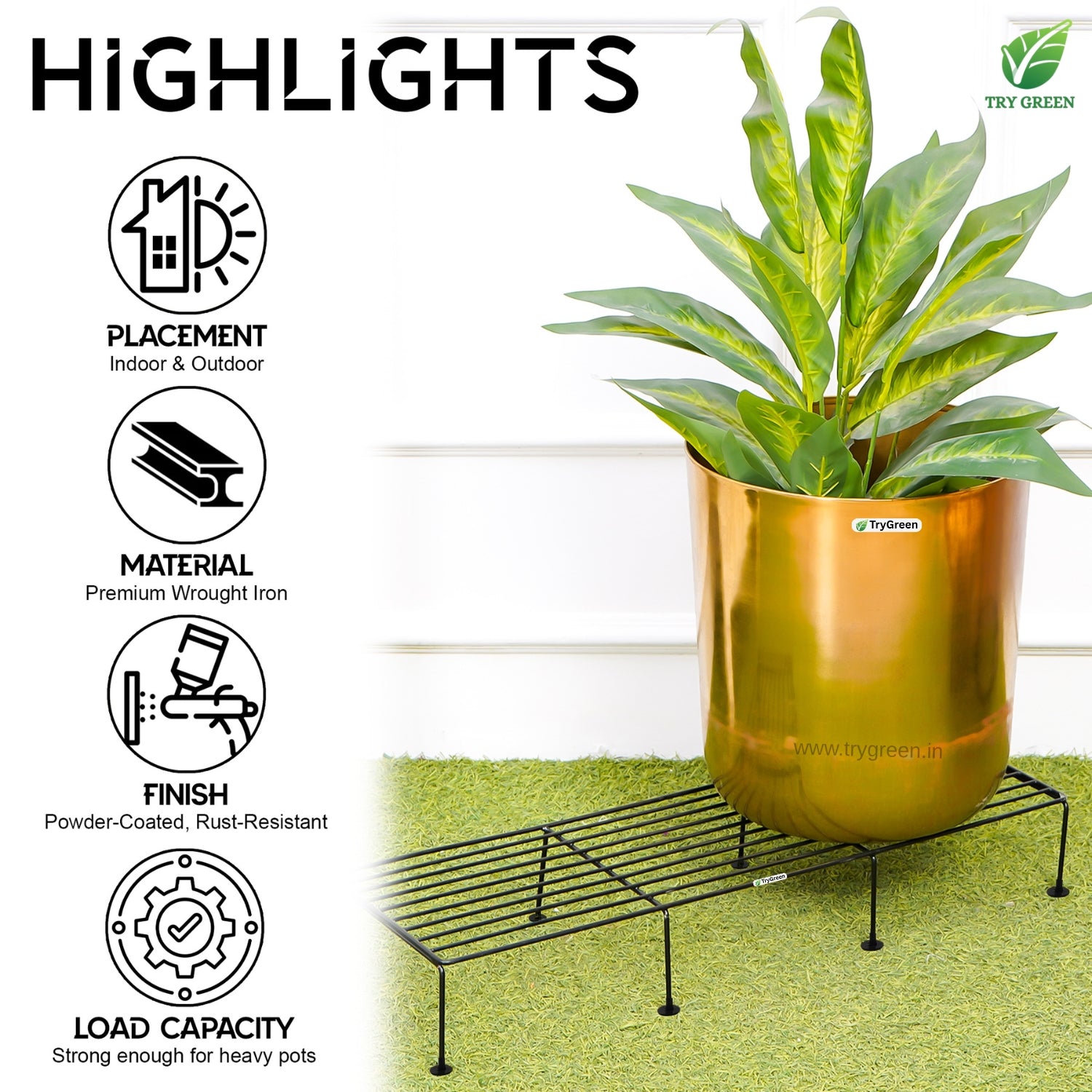 TryGreen Bine Pot Stands for Home and Garden Decor