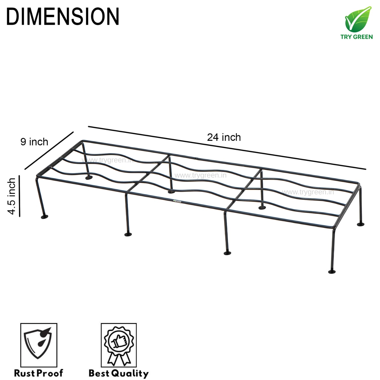 TryGreen Wave- Pot Stands for Indoor and Outdoor