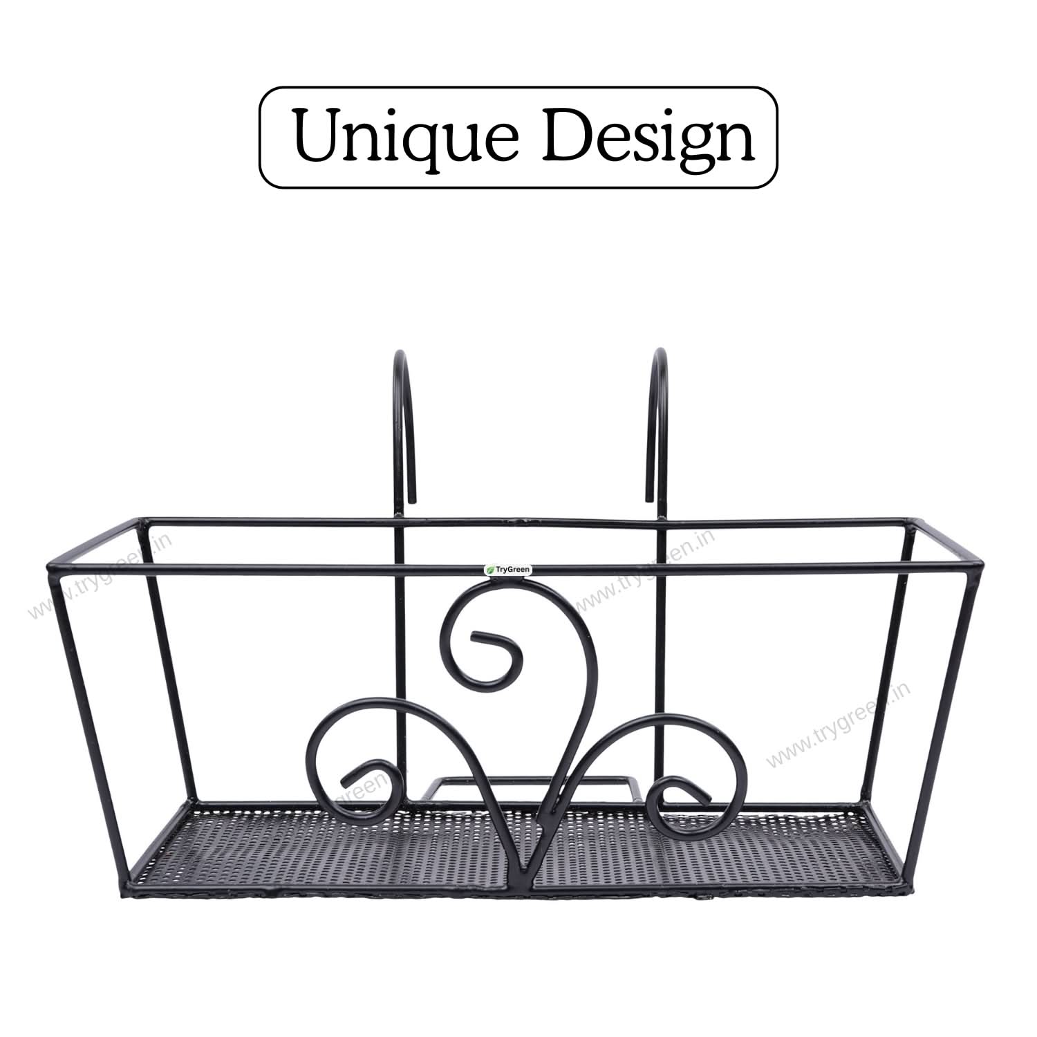 TryGreen – Alra Metal Railing Stand for Balcony & Railing Decor